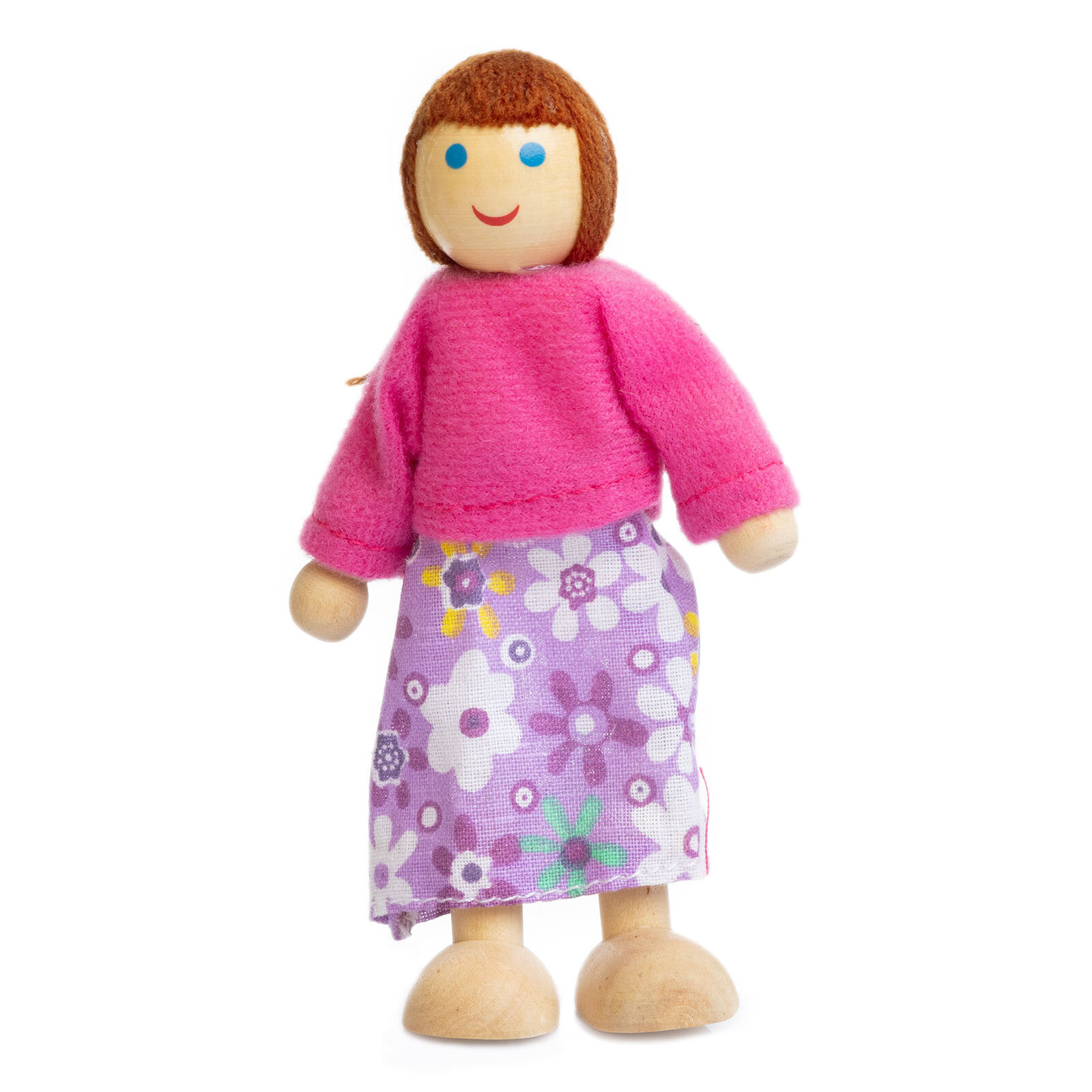 Ahşap 6'lı Aile Kukla Seti Ahşap 6'lı Aile Kukla Seti