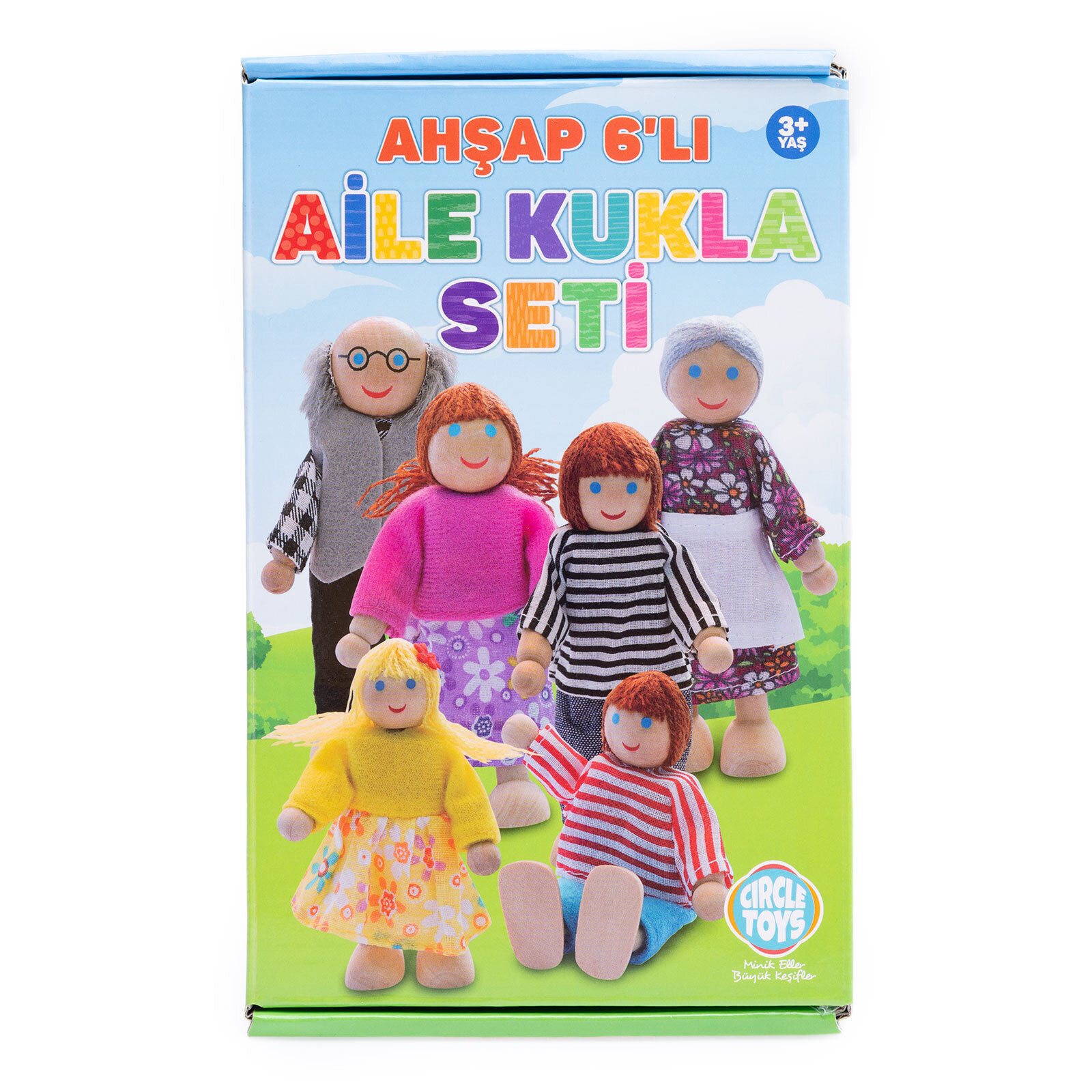 Ahşap 6'lı Aile Kukla Seti Ahşap 6'lı Aile Kukla Seti