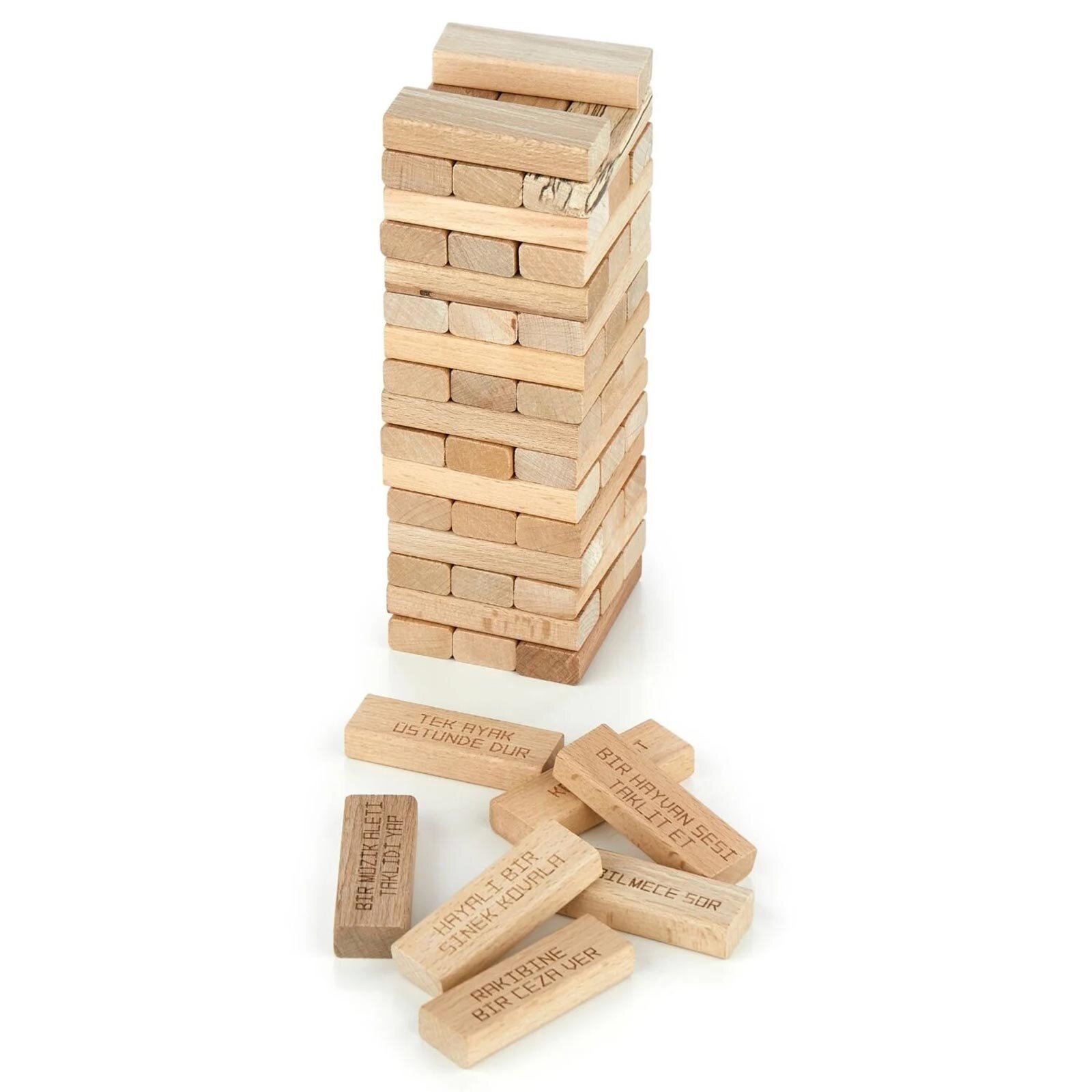 Ahşap Denge Oyunu Cezalı Tower