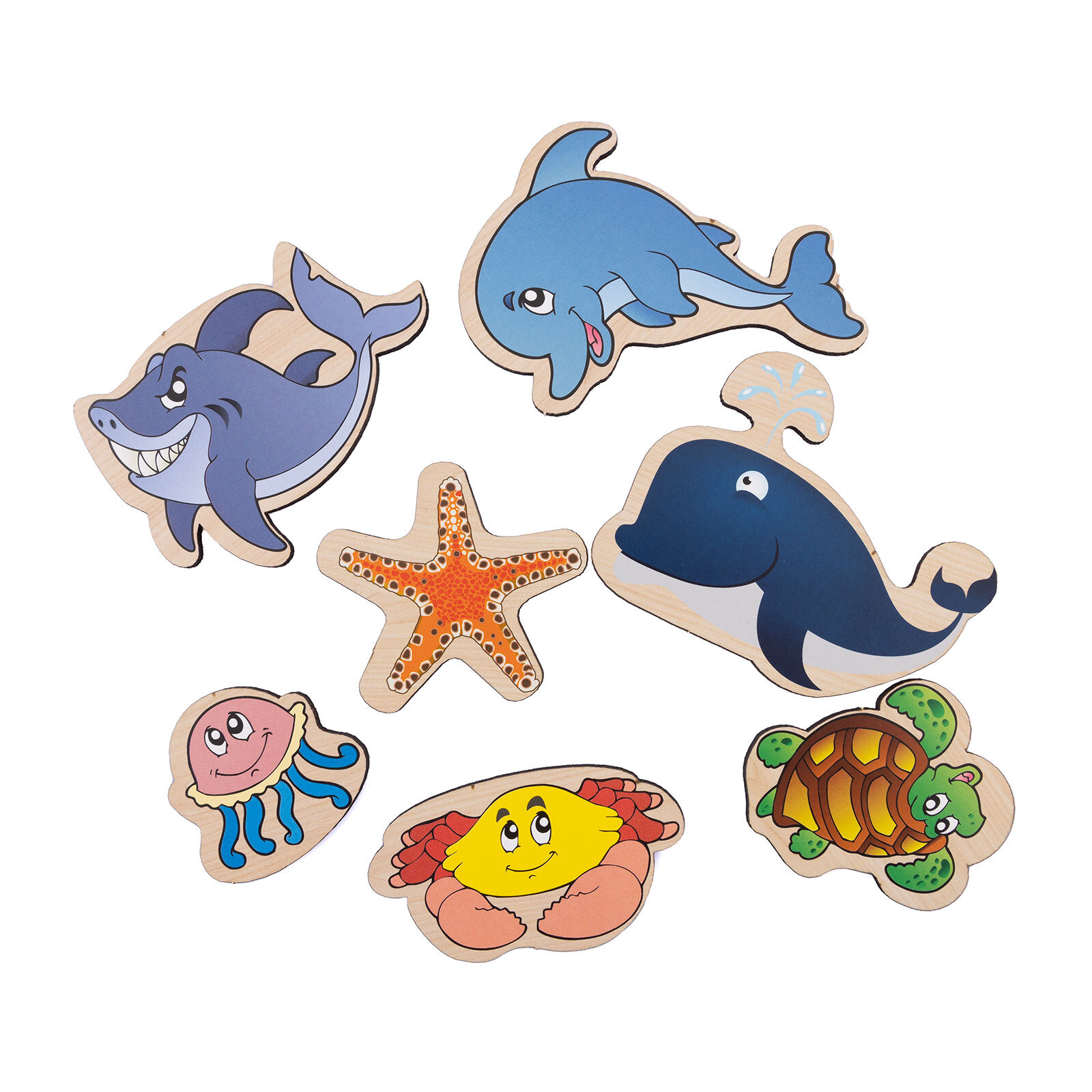 Ahşap Deniz Hayvanları Eğitici Set Ahşap Deniz Hayvanları Eğitici Set