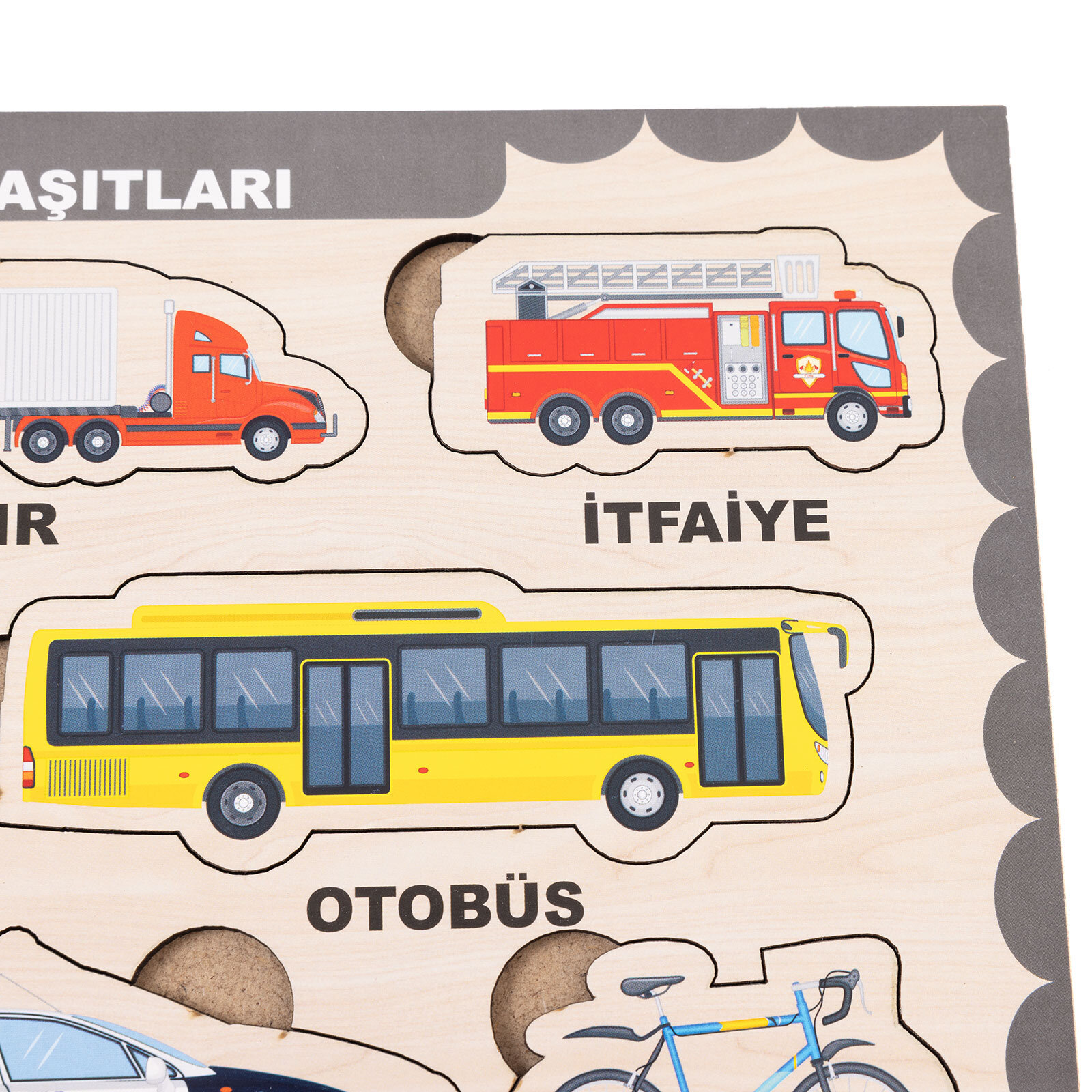 Ahşap Kara Taşıtları Eğitici Set Ahşap Kara Taşıtları Eğitici Set