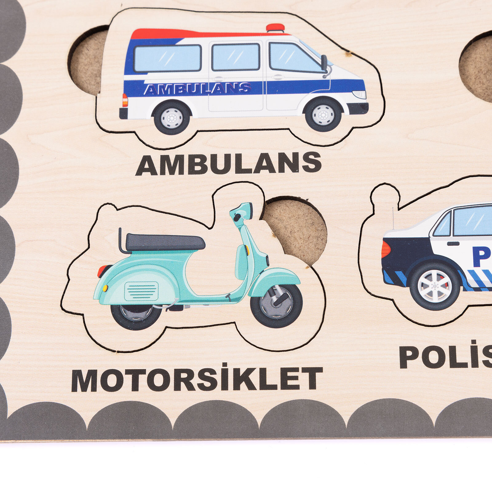 Ahşap Kara Taşıtları Eğitici Set Ahşap Kara Taşıtları Eğitici Set