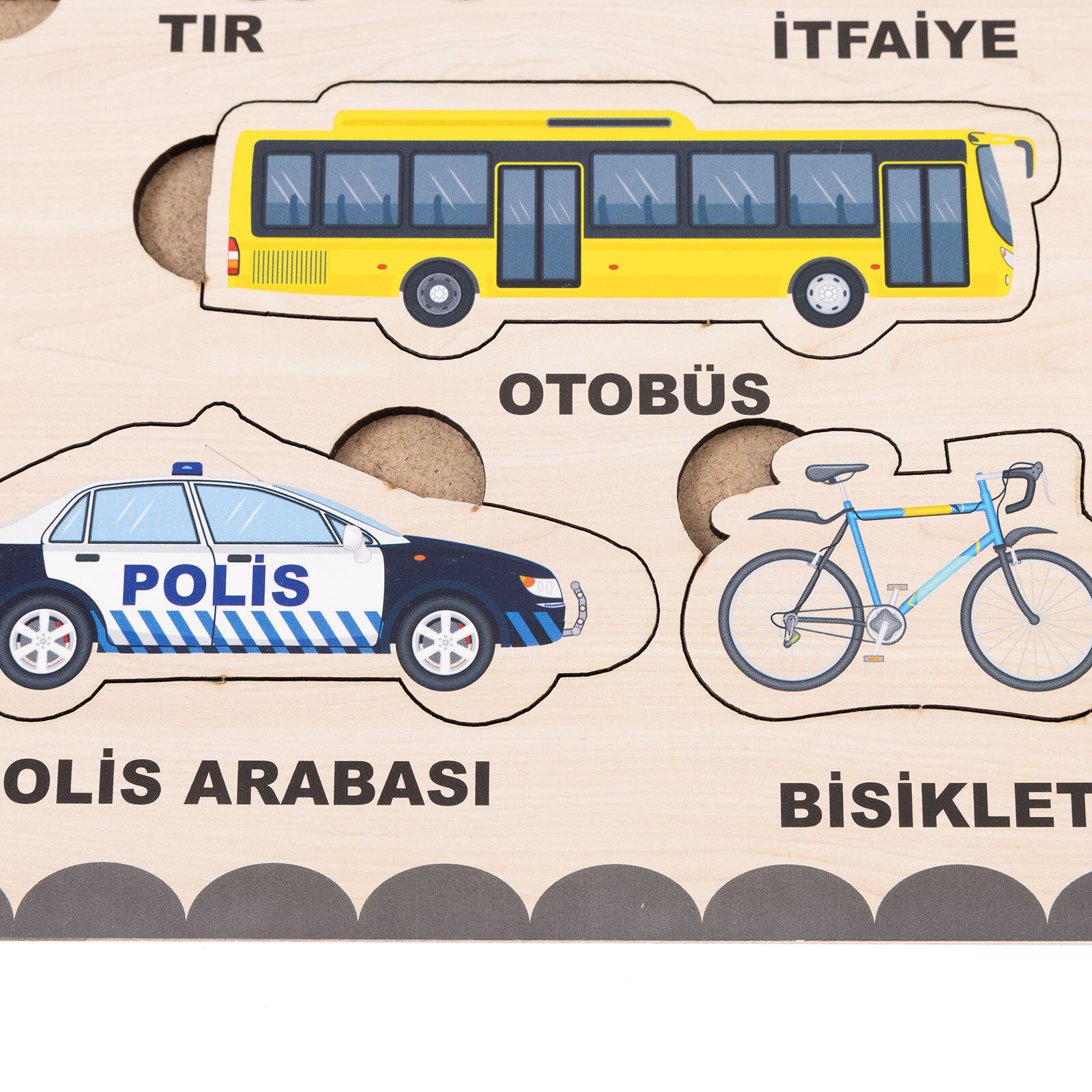 Ahşap Kara Taşıtları Eğitici Set Ahşap Kara Taşıtları Eğitici Set