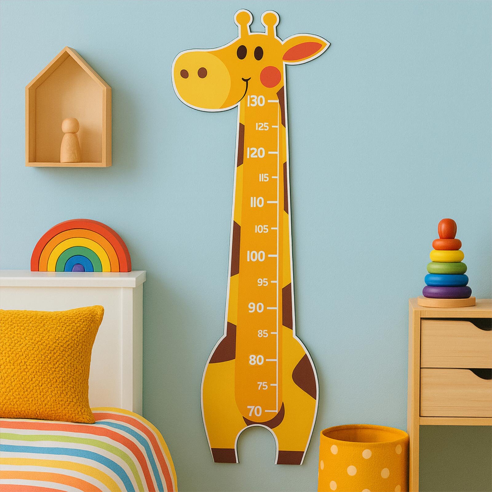 Ahşap Montessori Zürafa Boy Cetveli