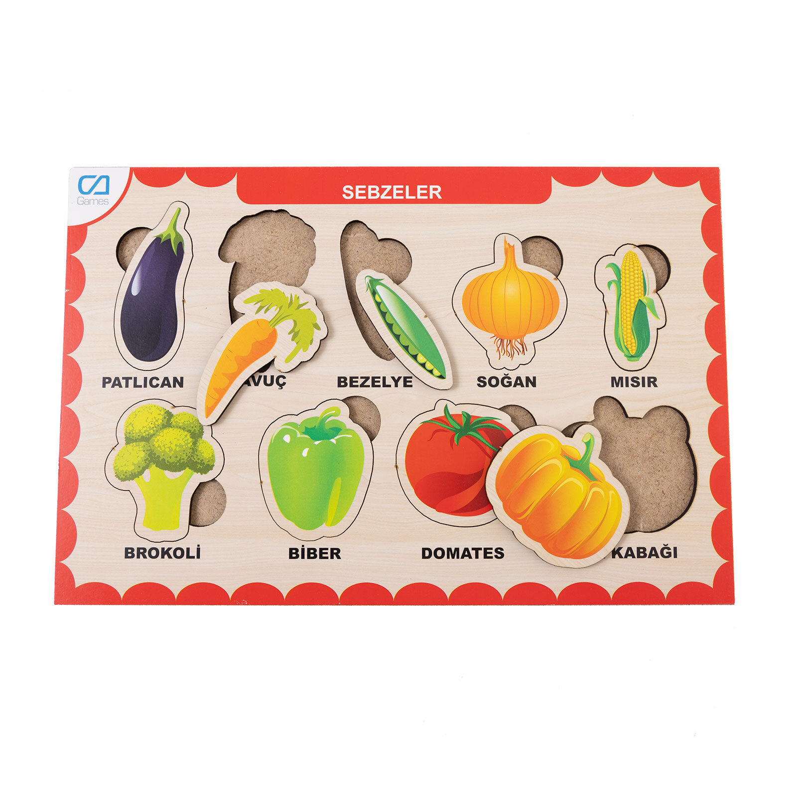 Ahşap Sebzeler Eğitici Set Ahşap Sebzeler Eğitici Set