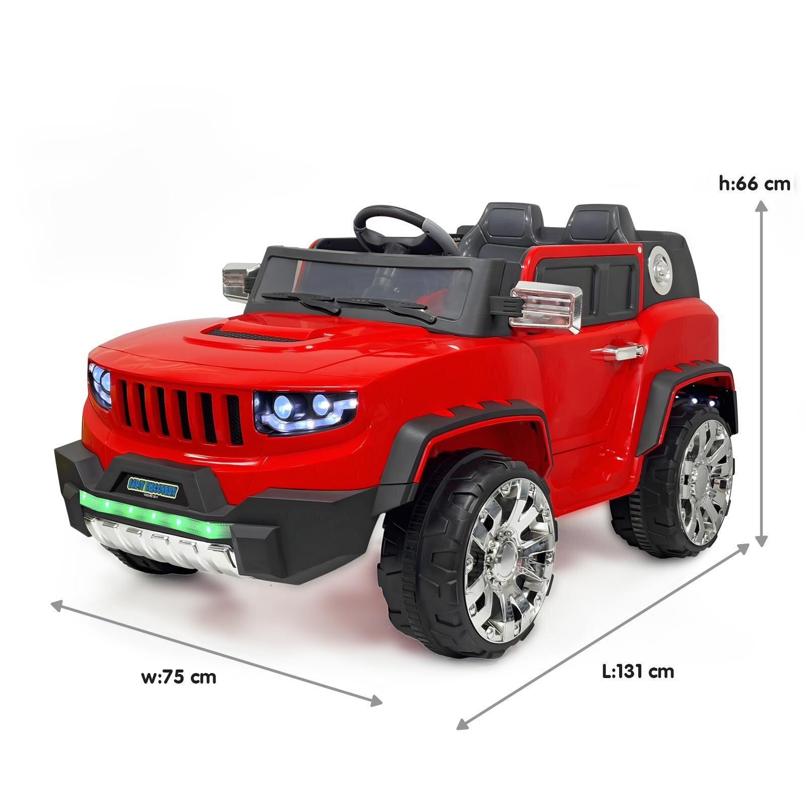 Samy Dıscovery 12 V Akülü Araba Uzaktan Kumandalı 4*2 Kırmızı