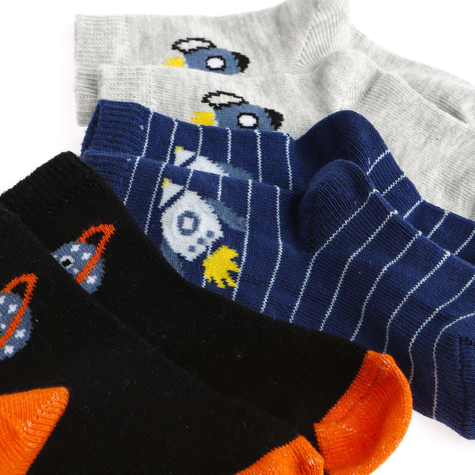 Uzay Desenli 3lü Soket Çorap Erkek Bebek