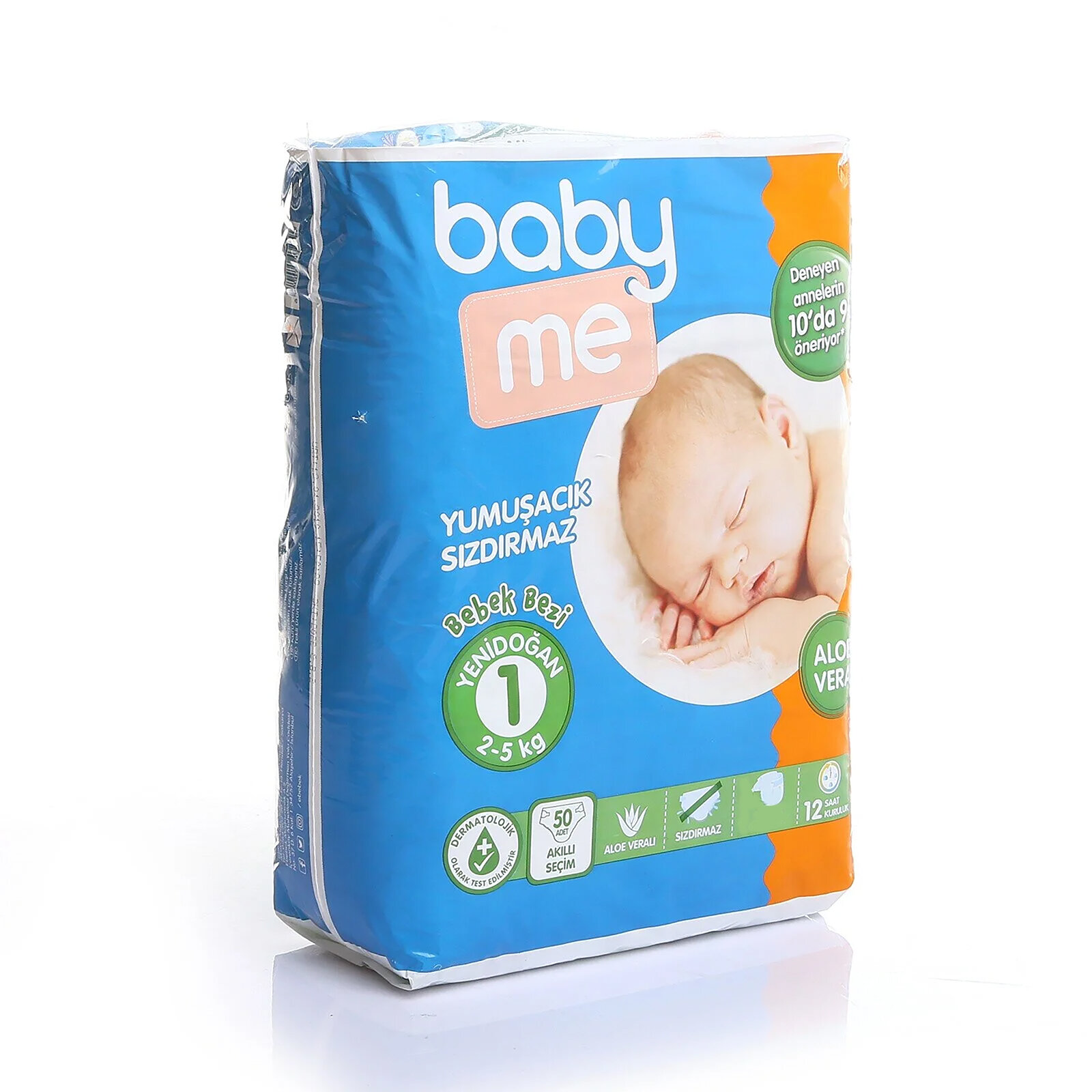 Aloe Vera Yenidoğan 1 Bebek Bezi 2-5 kg 50 adet