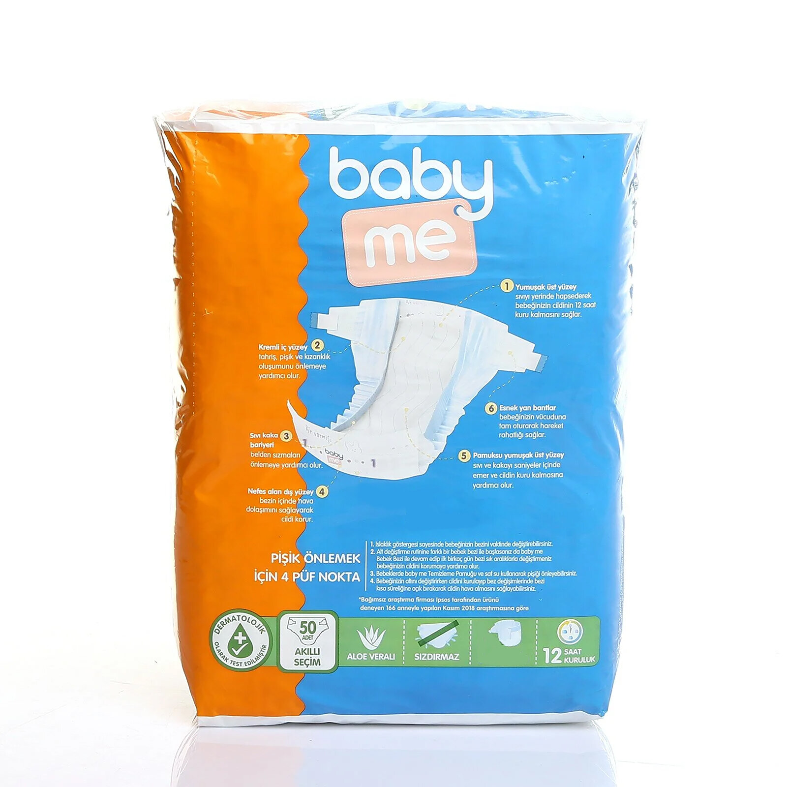 Aloe Vera Yenidoğan 1 Bebek Bezi 2-5 kg 50 adet