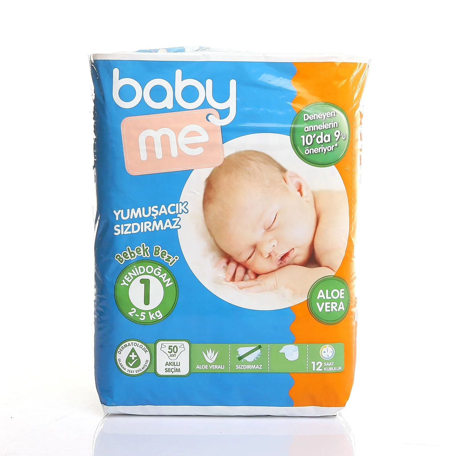 Aloe Vera Yenidoğan 1 Bebek Bezi 2-5 kg 50 adet