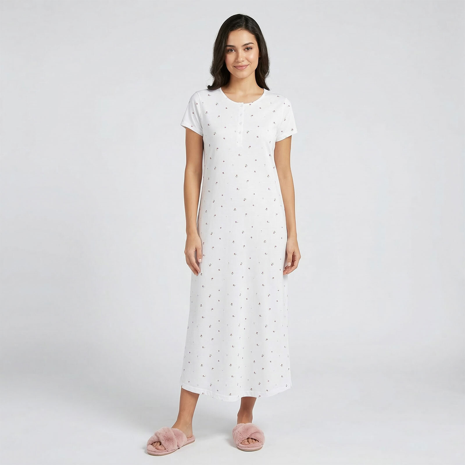 Anne Gecelik Bisiklet Yaka Kısa Kol Anne Gecelik Bisiklet Yaka Kısa Kol