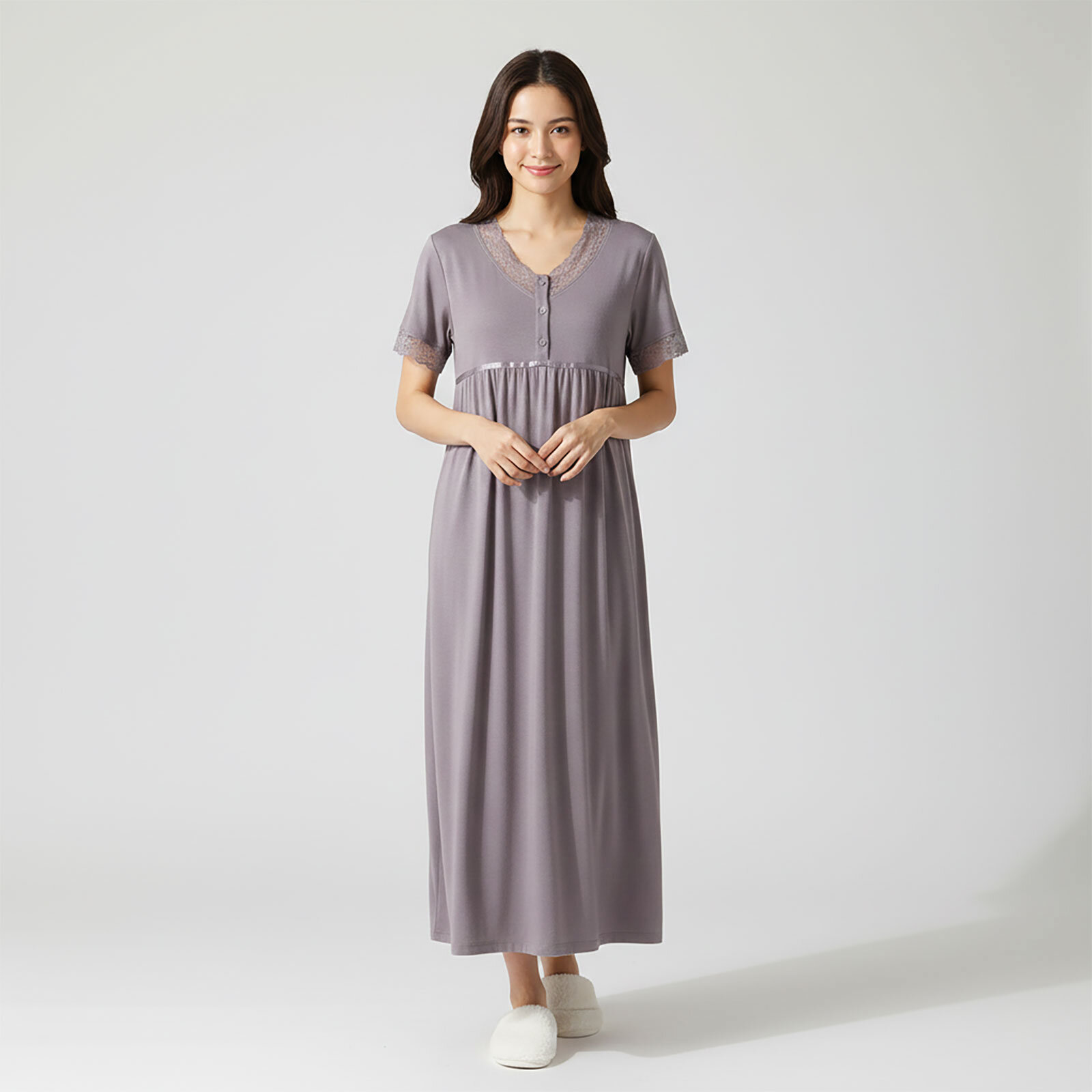 Anne Gecelik Modelli Yaka Kısa Kol