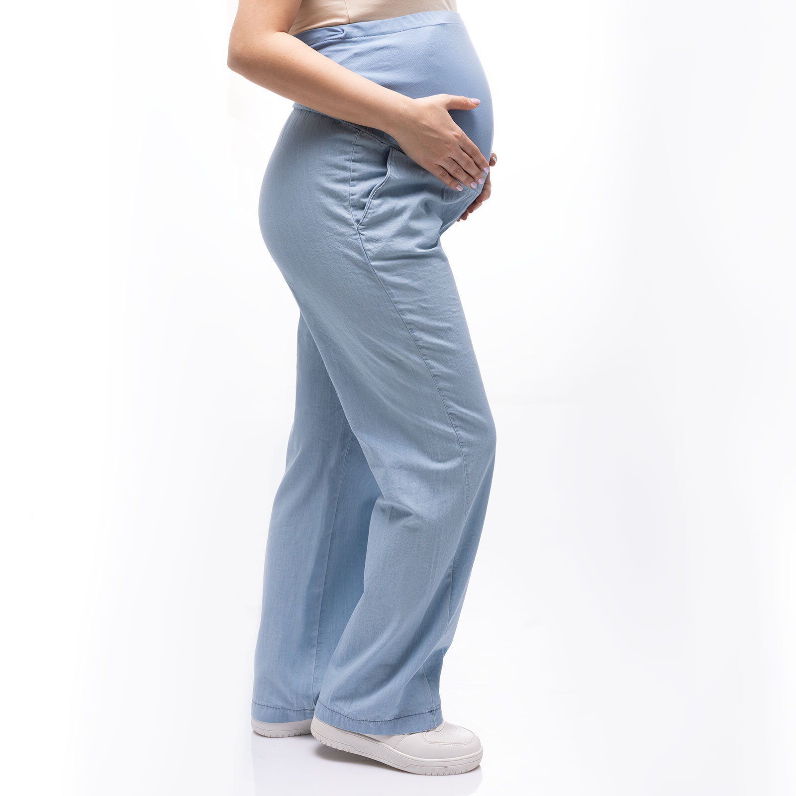 Anne Hamile Denim Pantolon Patiksiz Paça