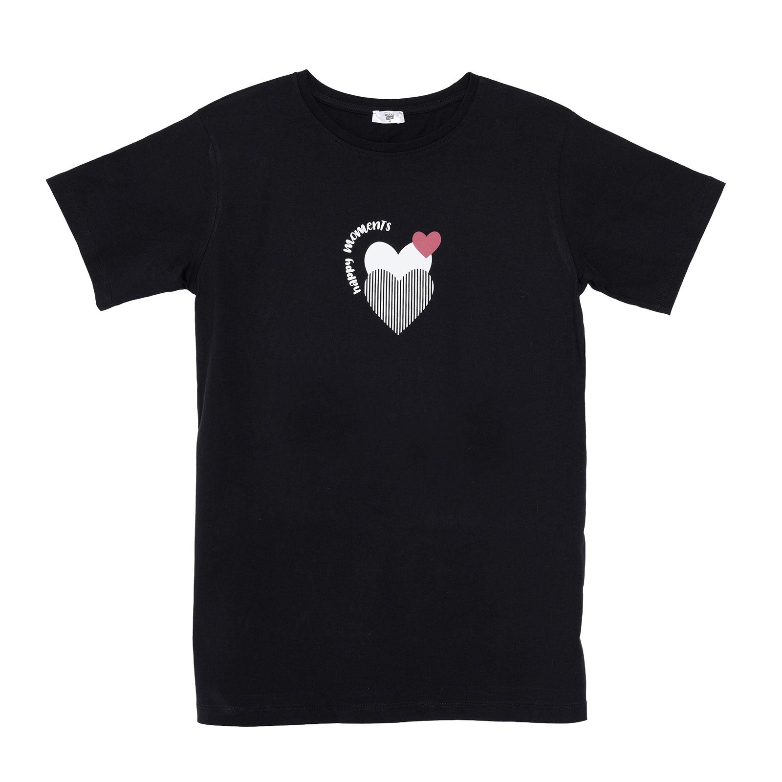 Anne Hamile Kısa Kol Tshirt Bisiklet Yaka Kısa Kol