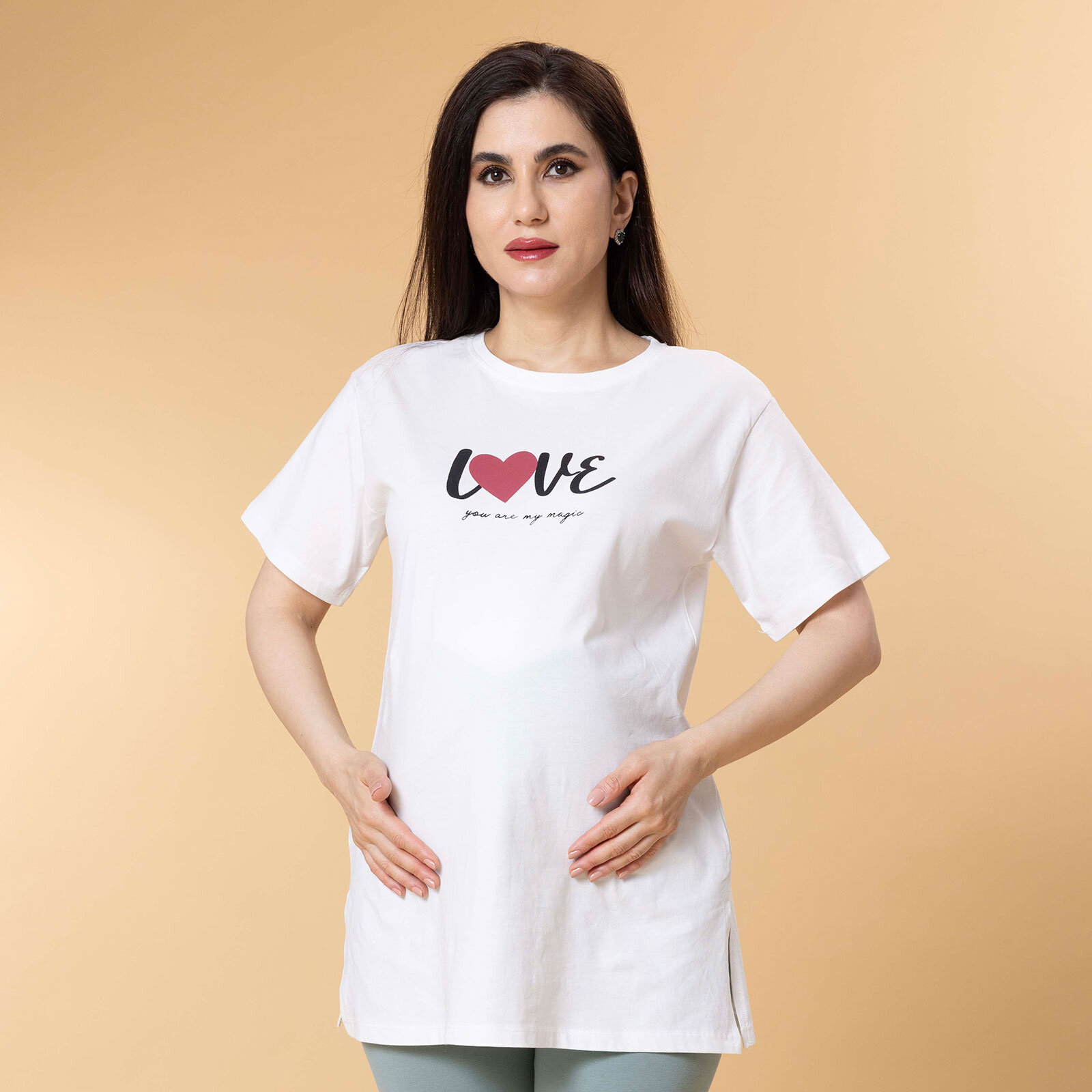 Anne Hamile Kısa Kol Tshirt Bisiklet Yaka Kısa Kol Anne Hamile Kısa Kol Tshirt Bisiklet Yaka Kısa Kol