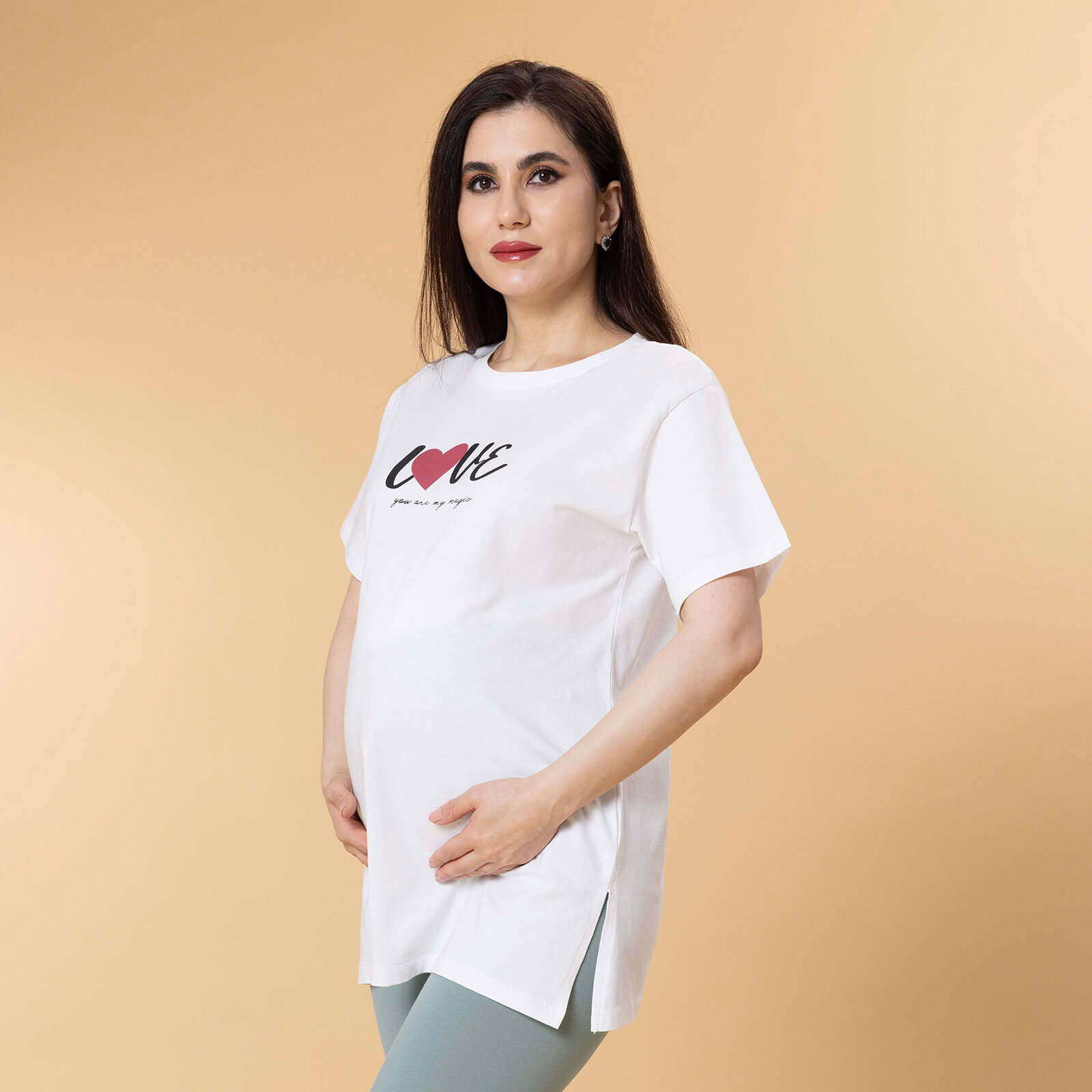 Anne Hamile Kısa Kol Tshirt Bisiklet Yaka Kısa Kol Anne Hamile Kısa Kol Tshirt Bisiklet Yaka Kısa Kol