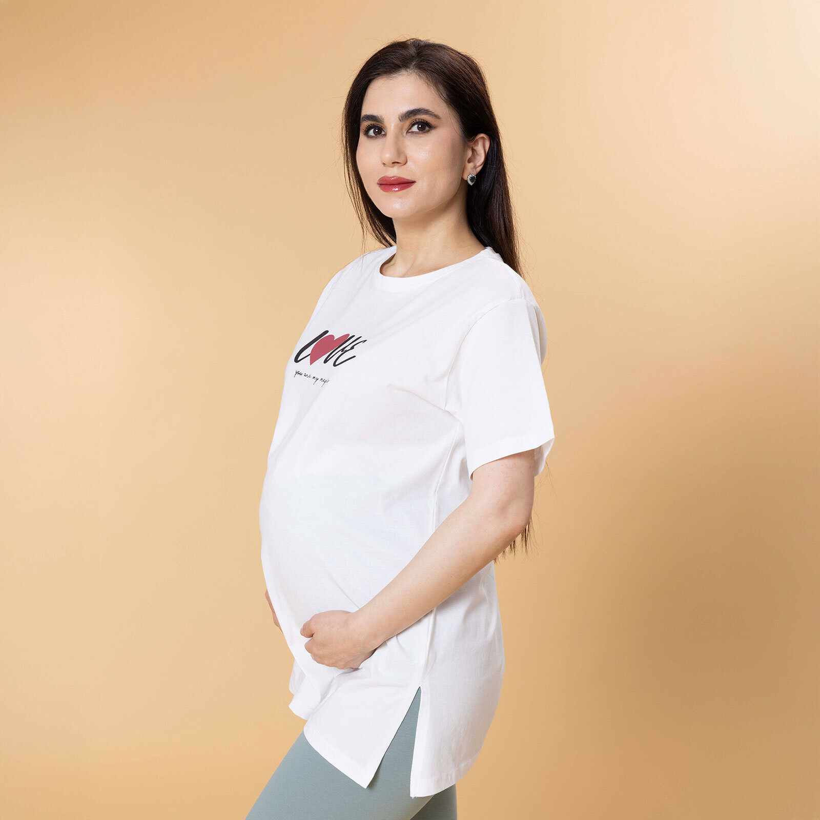 Anne Hamile Kısa Kol Tshirt Bisiklet Yaka Kısa Kol Anne Hamile Kısa Kol Tshirt Bisiklet Yaka Kısa Kol