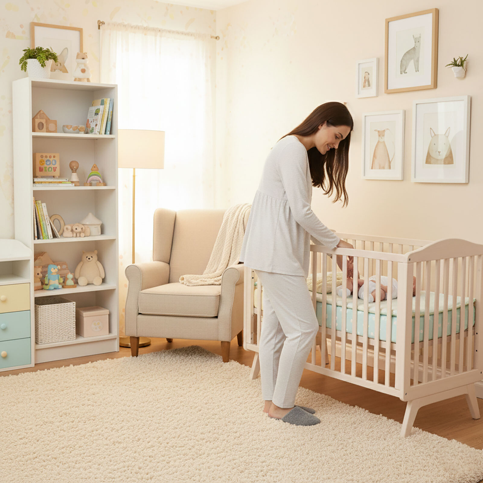 Anne Pijama Takımı Kaşkorse V Yaka Uzun Kol