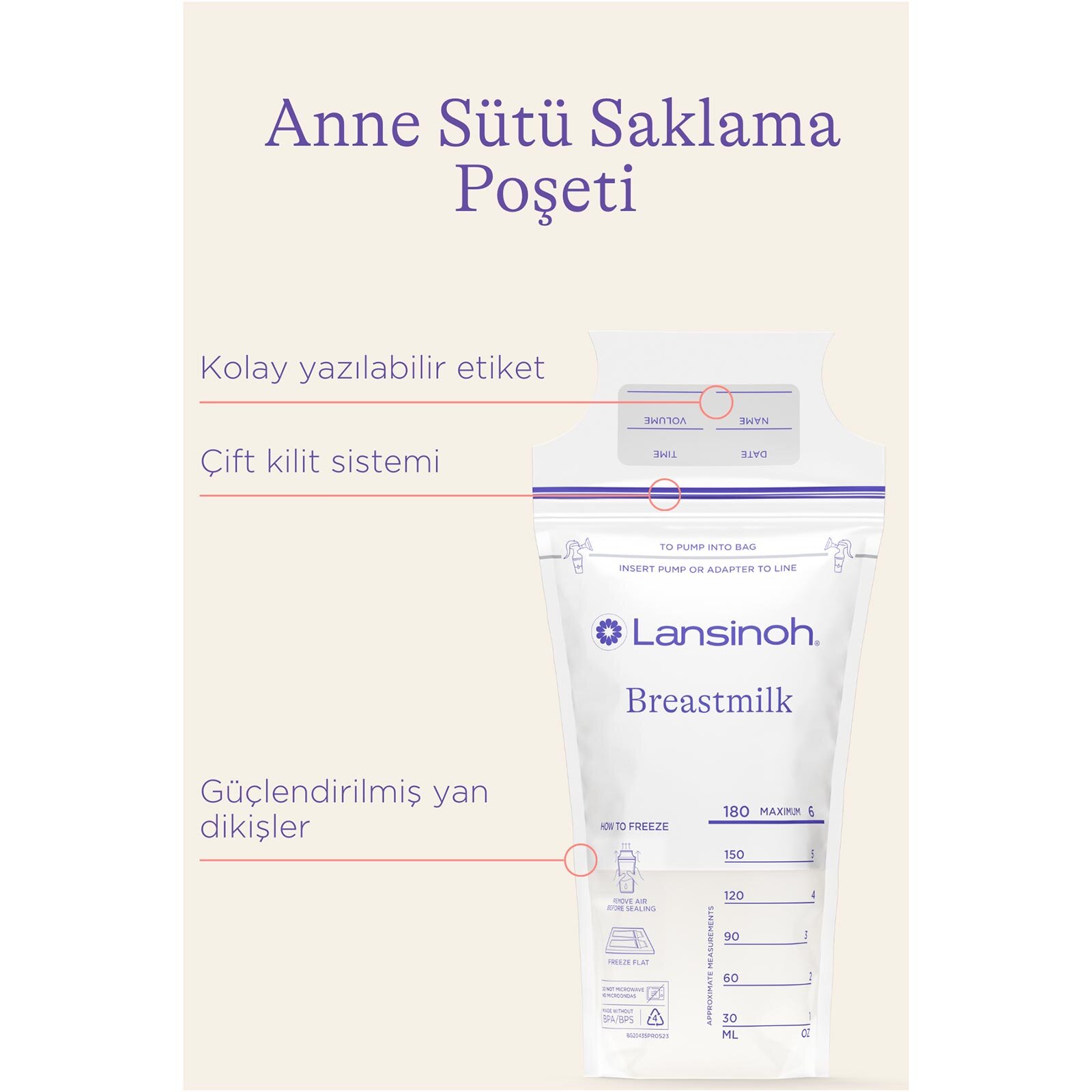 Anne Sütü Saklama Poşeti 25 Adet Anne Sütü Saklama Poşeti 25 Adet