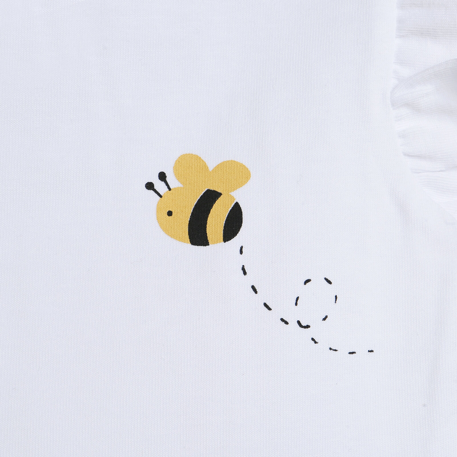 Sevimli Arı Organik Fırfırlı Tshirt