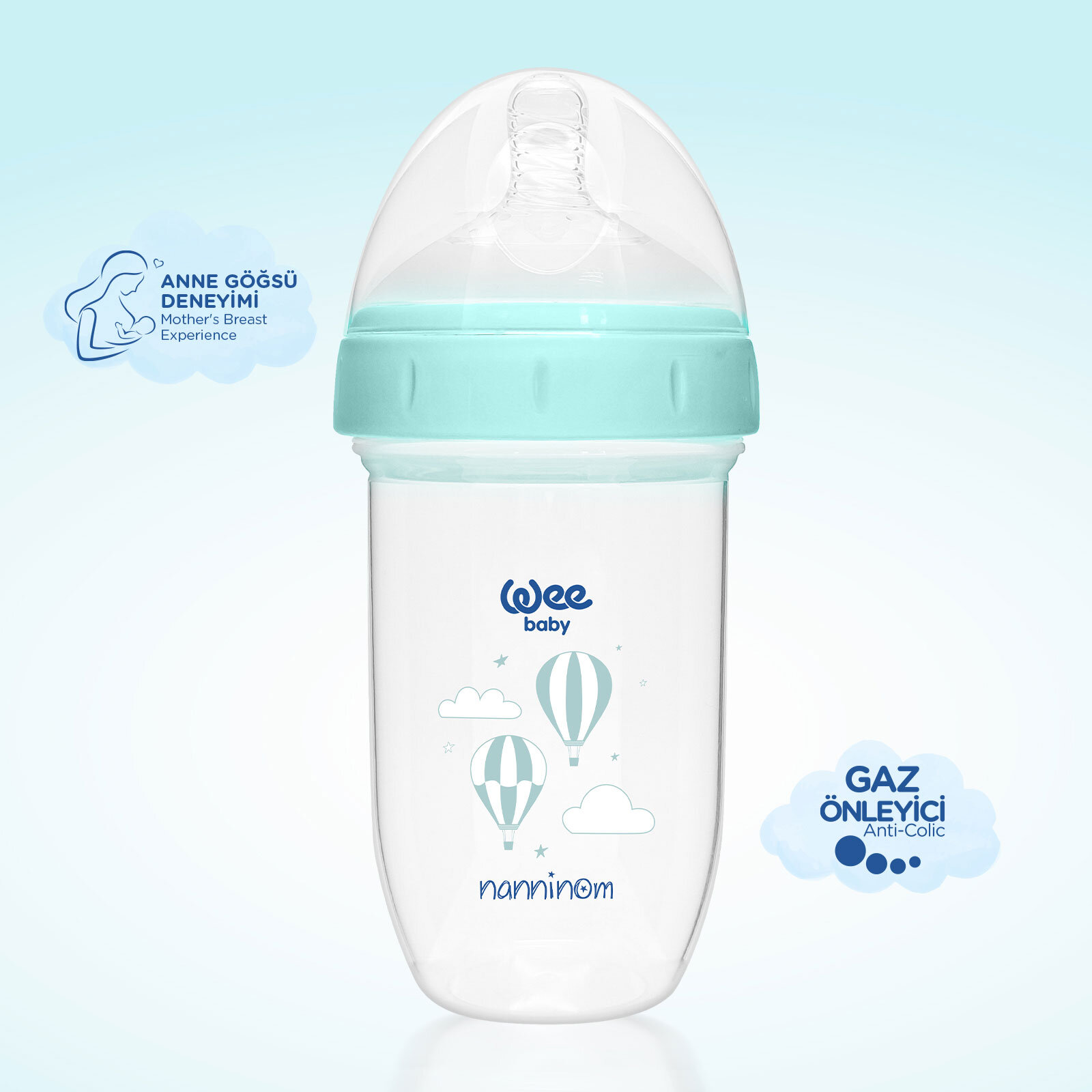 Nanninom Antikolik Geniş Ağızlı Biberon 250 ml Nanninom Antikolik Geniş Ağızlı Biberon 250 ml