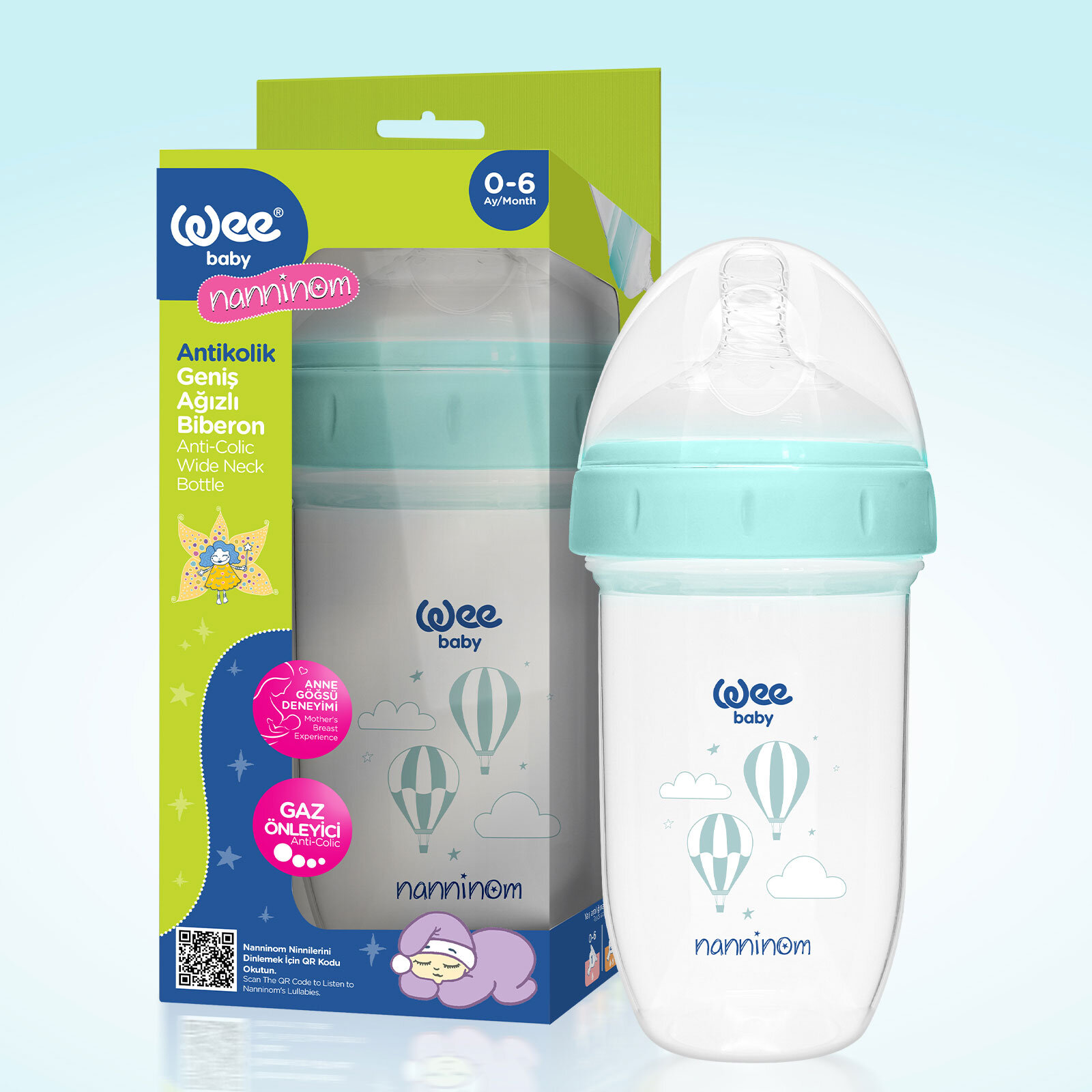 Nanninom Antikolik Geniş Ağızlı Biberon 250 ml Nanninom Antikolik Geniş Ağızlı Biberon 250 ml