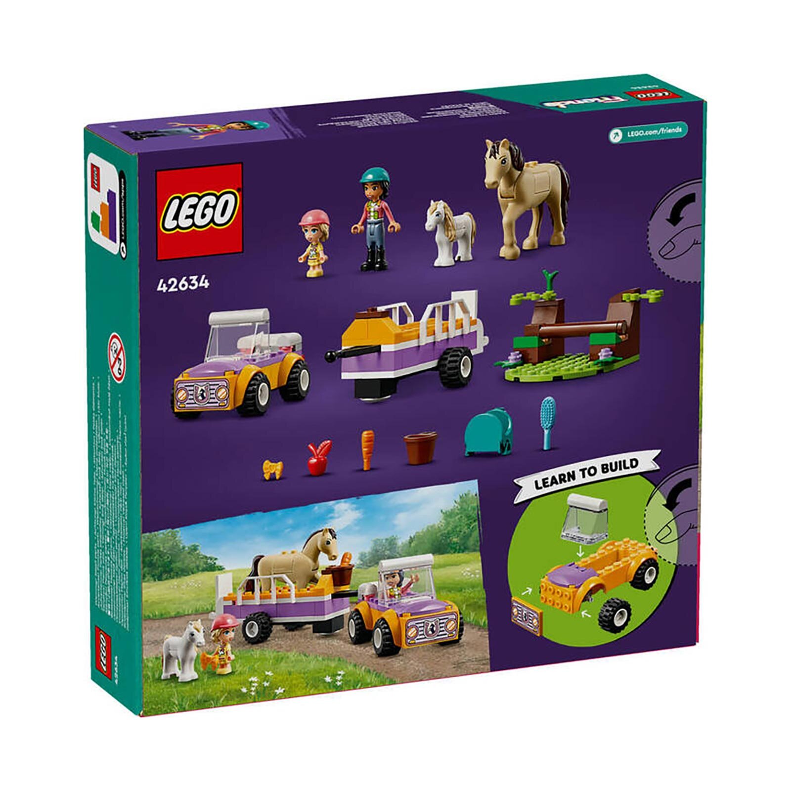 At ve Midilli Römorku 42634 - 4 Yaş ve Üzeri Çocuklar için Liann ve Zoya Minifigür