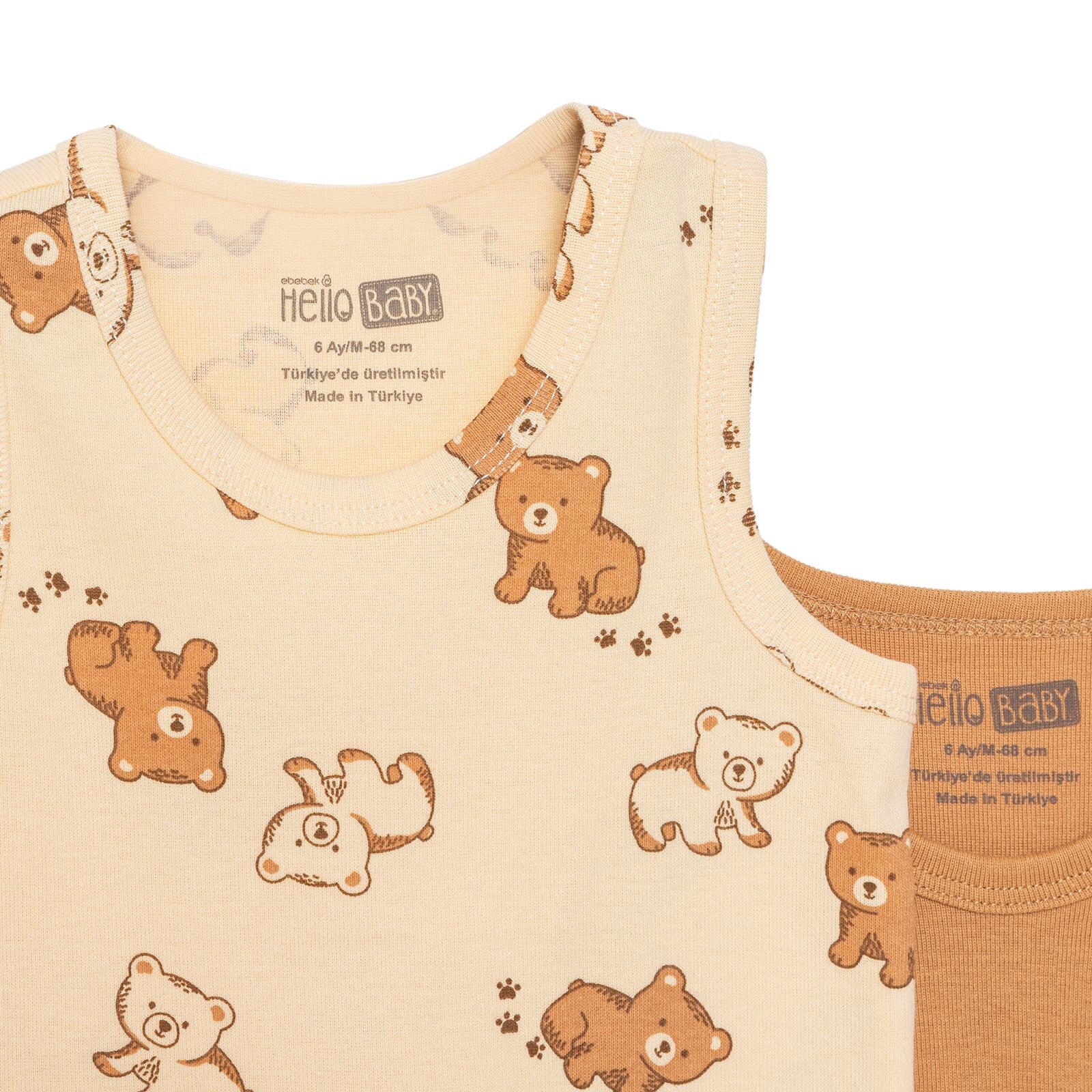 Ayı Desen 2'li Atlet Body