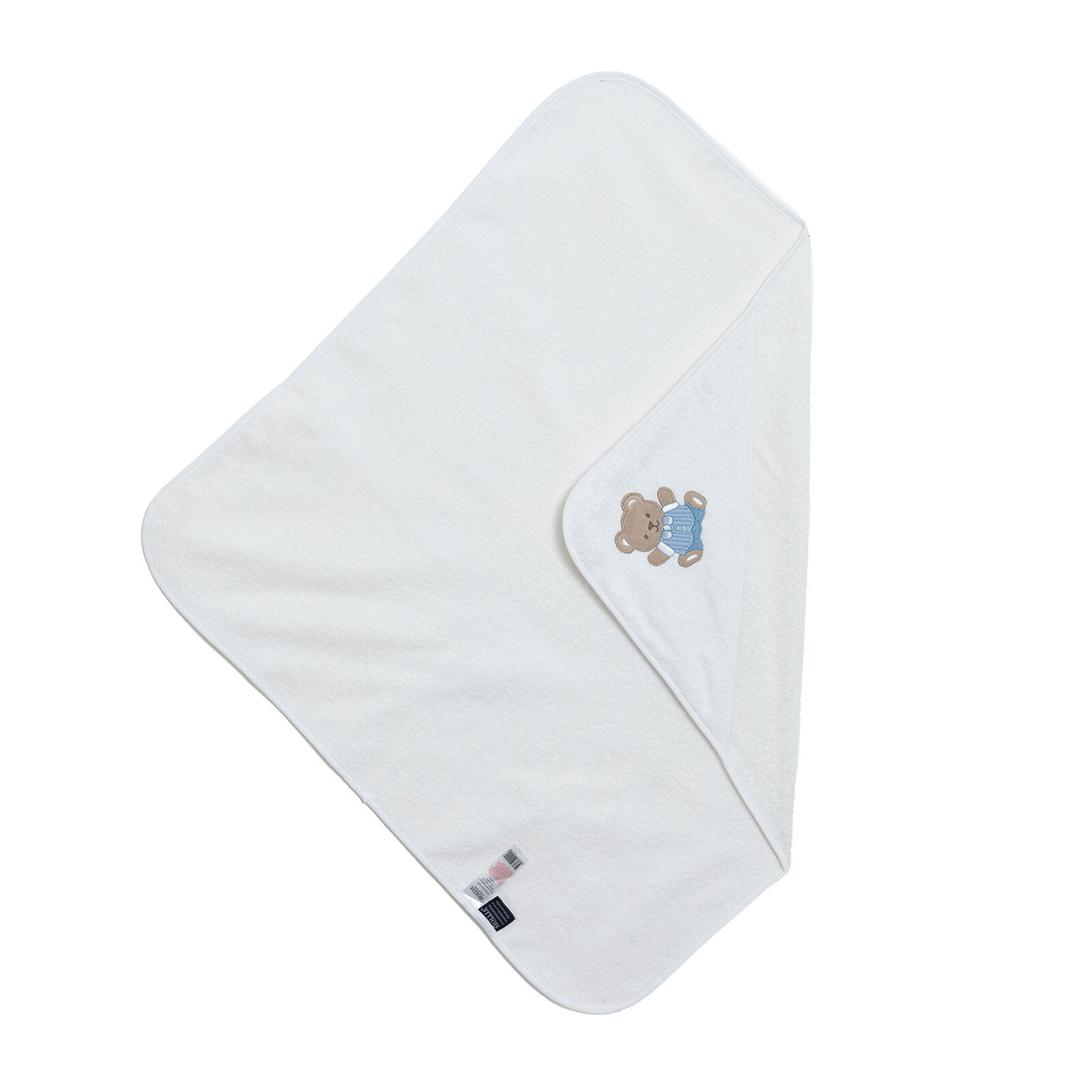 Ayıcık Nakışlı Kundak Erkek Havlu Erkek Bebek