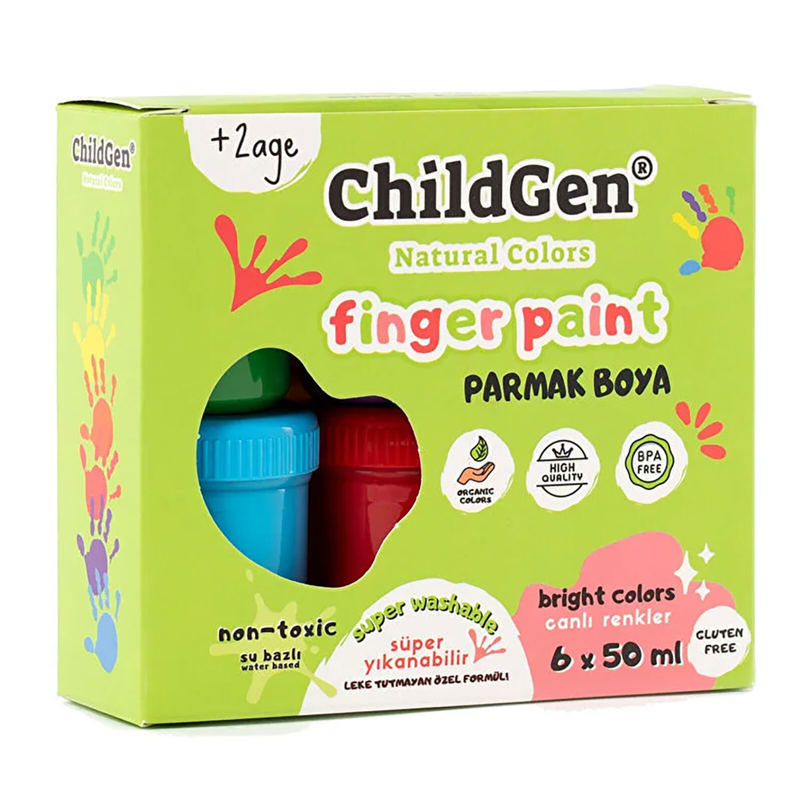 Doğal Parmak Boya Seti 6x50 ml