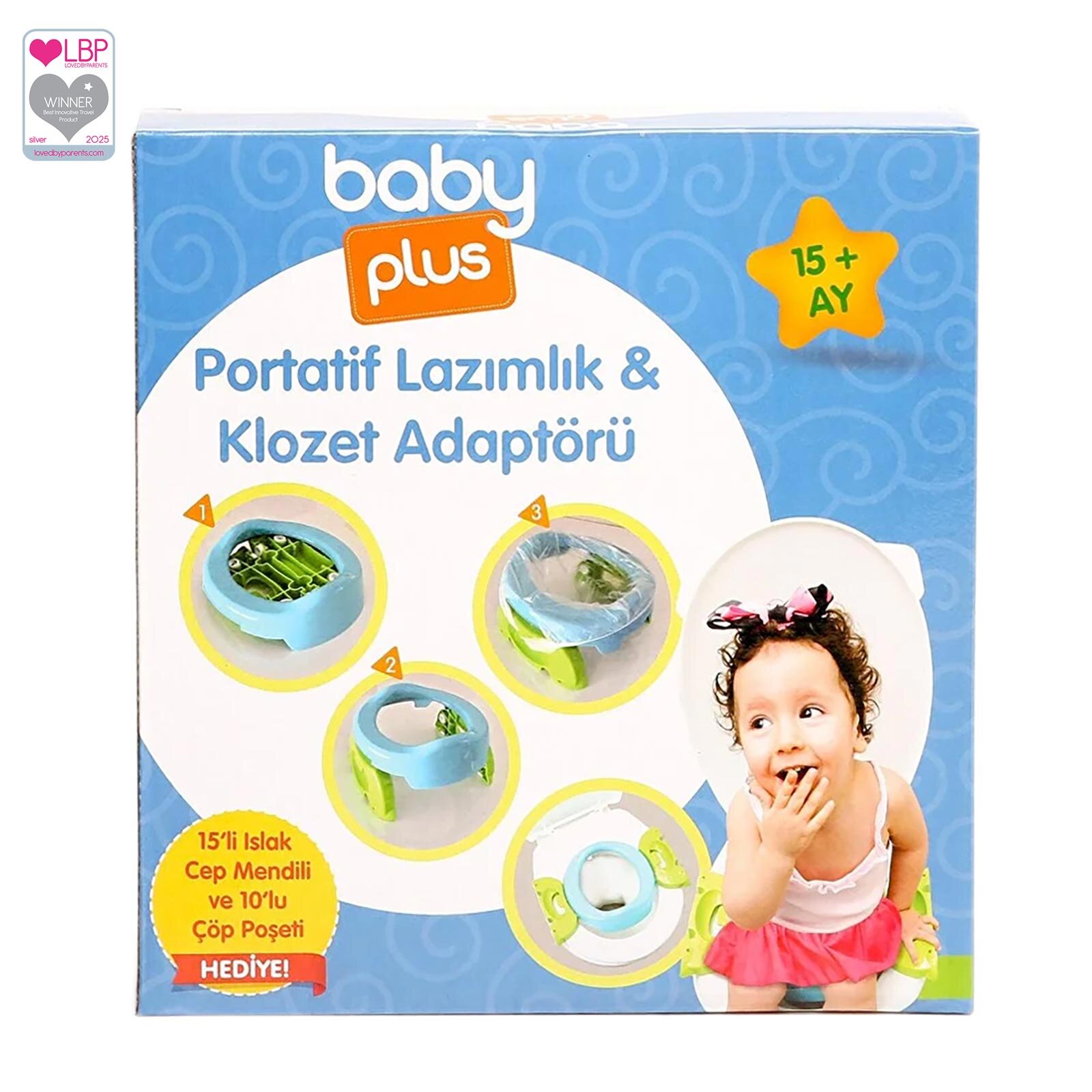 Portatif Katlanabilir Bebek Tuvalet Lazımlık & Klozet Adaptörü 15 Ay+ (Hediyeli Portatif Katlanabilir Bebek Tuvalet Lazımlık & Klozet Adaptörü 15 Ay+ (Hediyeli