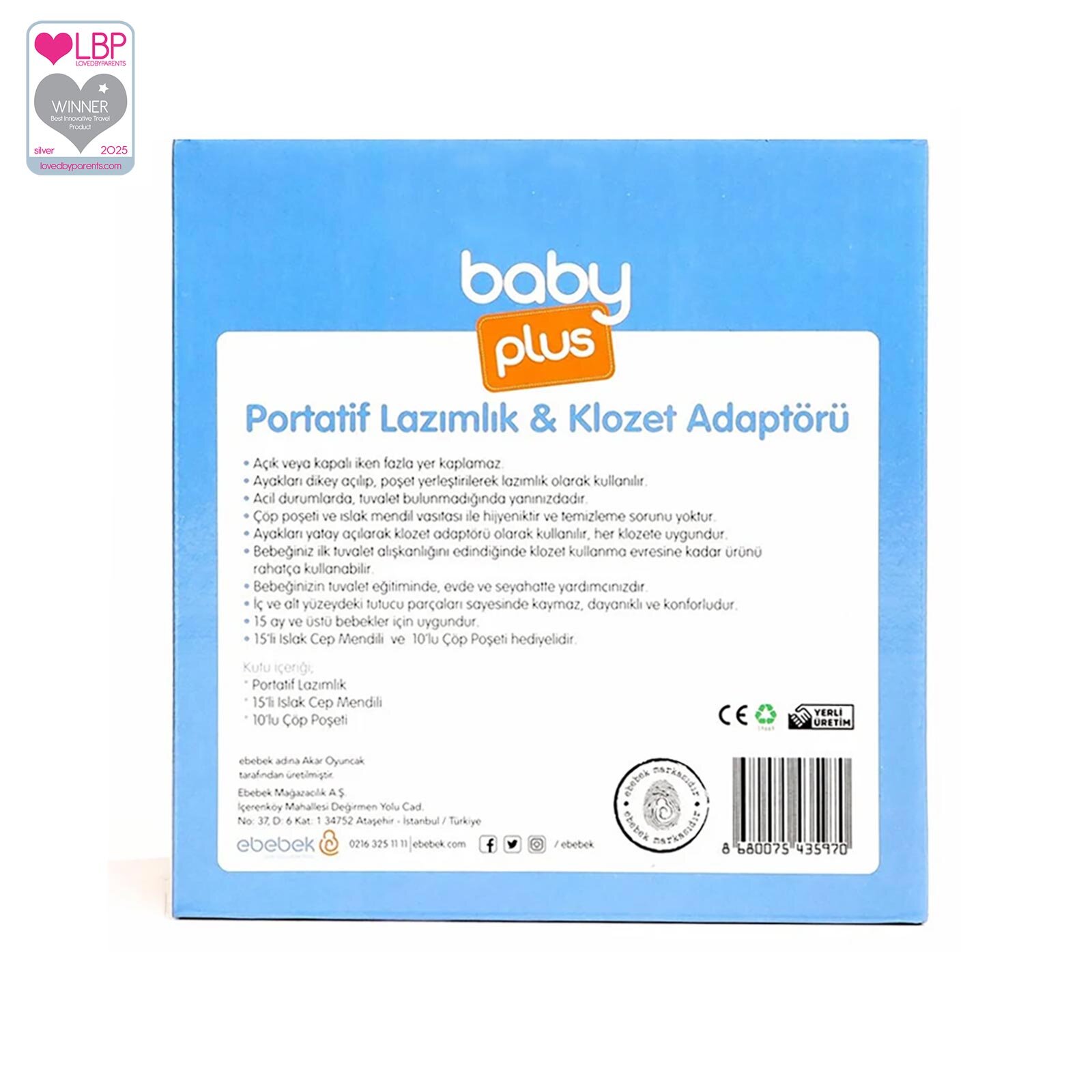 Portatif Katlanabilir Bebek Tuvalet Lazımlık & Klozet Adaptörü 15 Ay+ (Hediyeli Portatif Katlanabilir Bebek Tuvalet Lazımlık & Klozet Adaptörü 15 Ay+ (Hediyeli