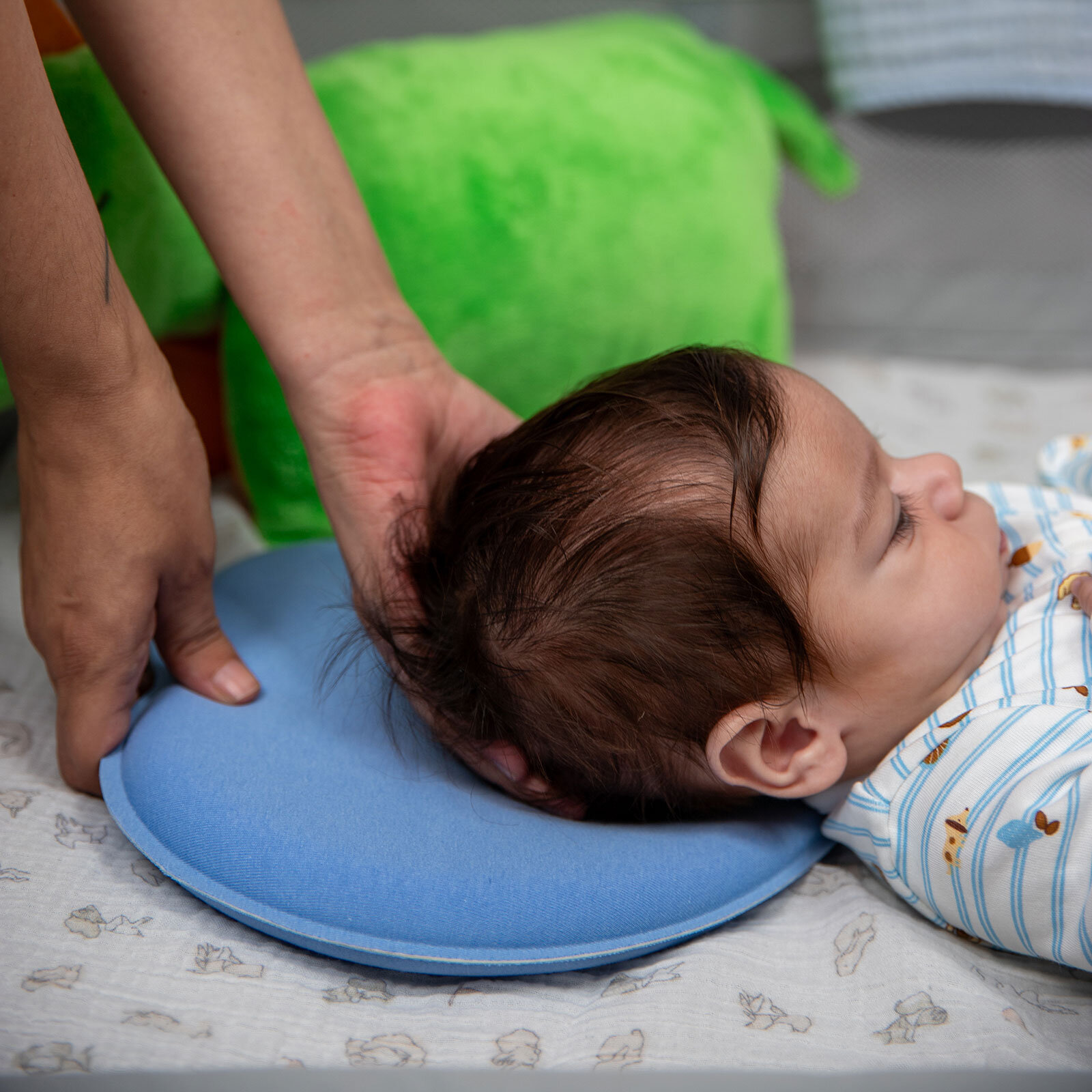 Bebek Düz Kafa Yastığı Mavi Bebek Düz Kafa Yastığı Mavi