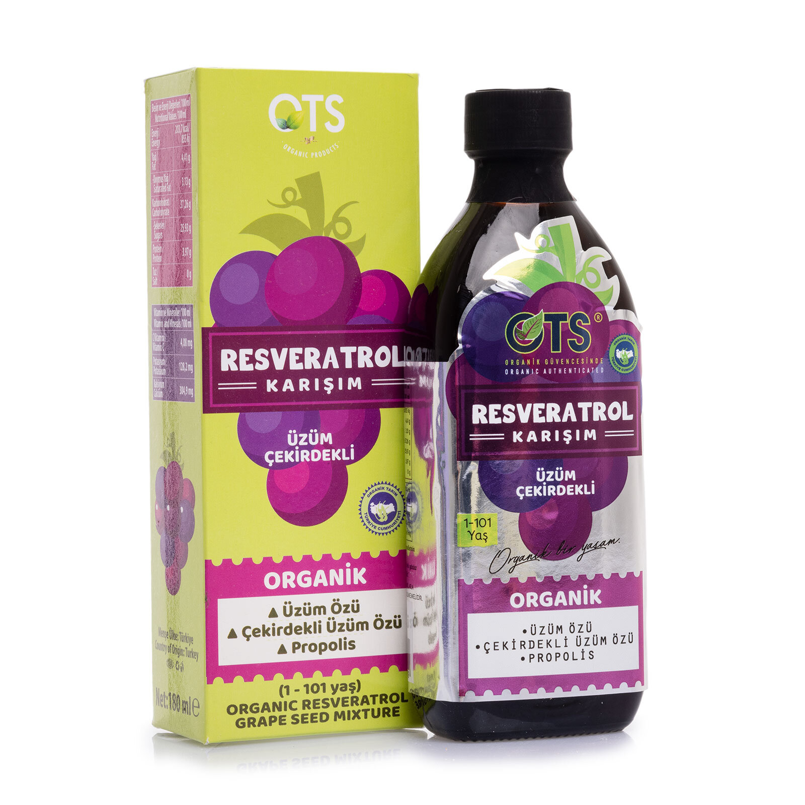 Resveratol Karışım Üzüm Çekirdekli Takviye Edici Gıda