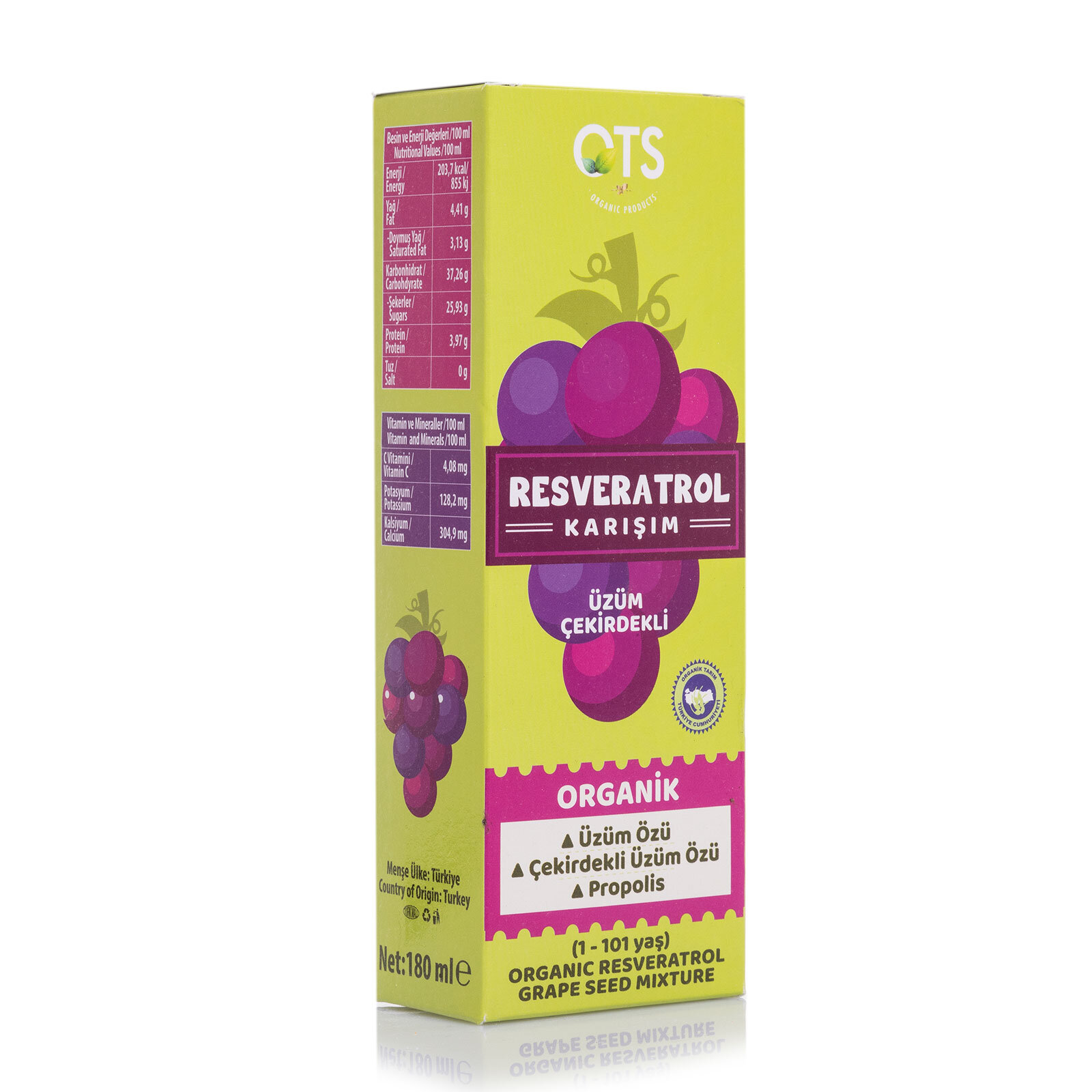 Resveratol Karışım Üzüm Çekirdekli Takviye Edici Gıda