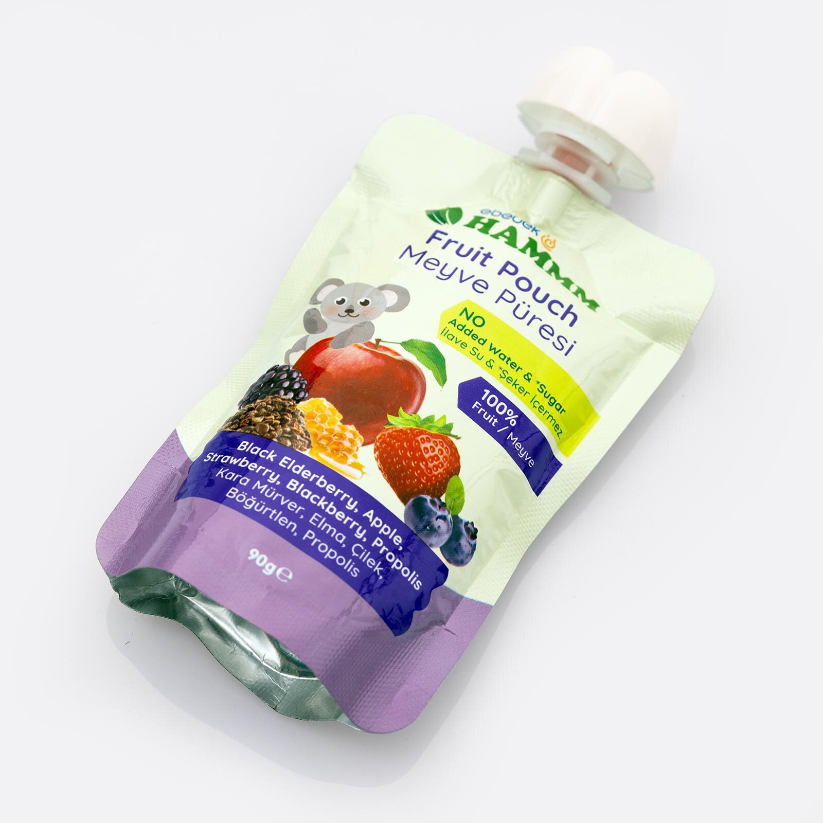 Karamürver Elma Çilek Böğürtlen Ve Propolis Meyve Püresi 90 gr Karamürver Elma Çilek Böğürtlen Ve Propolis Meyve Püresi 90 gr