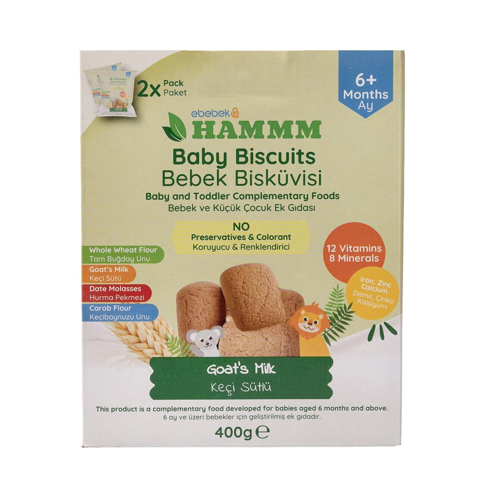 Keçi Sütlü Bebek Bisküvisi 400 gr