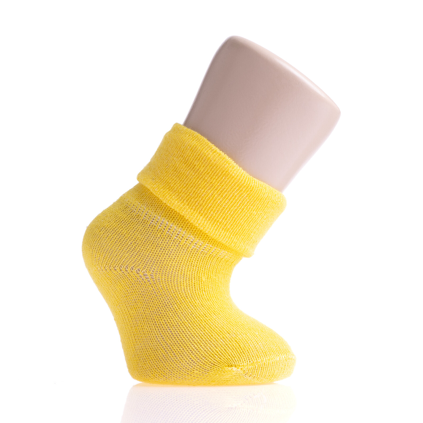 Albio Düz 3lü Kıvrık Çorap Erkek Bebek