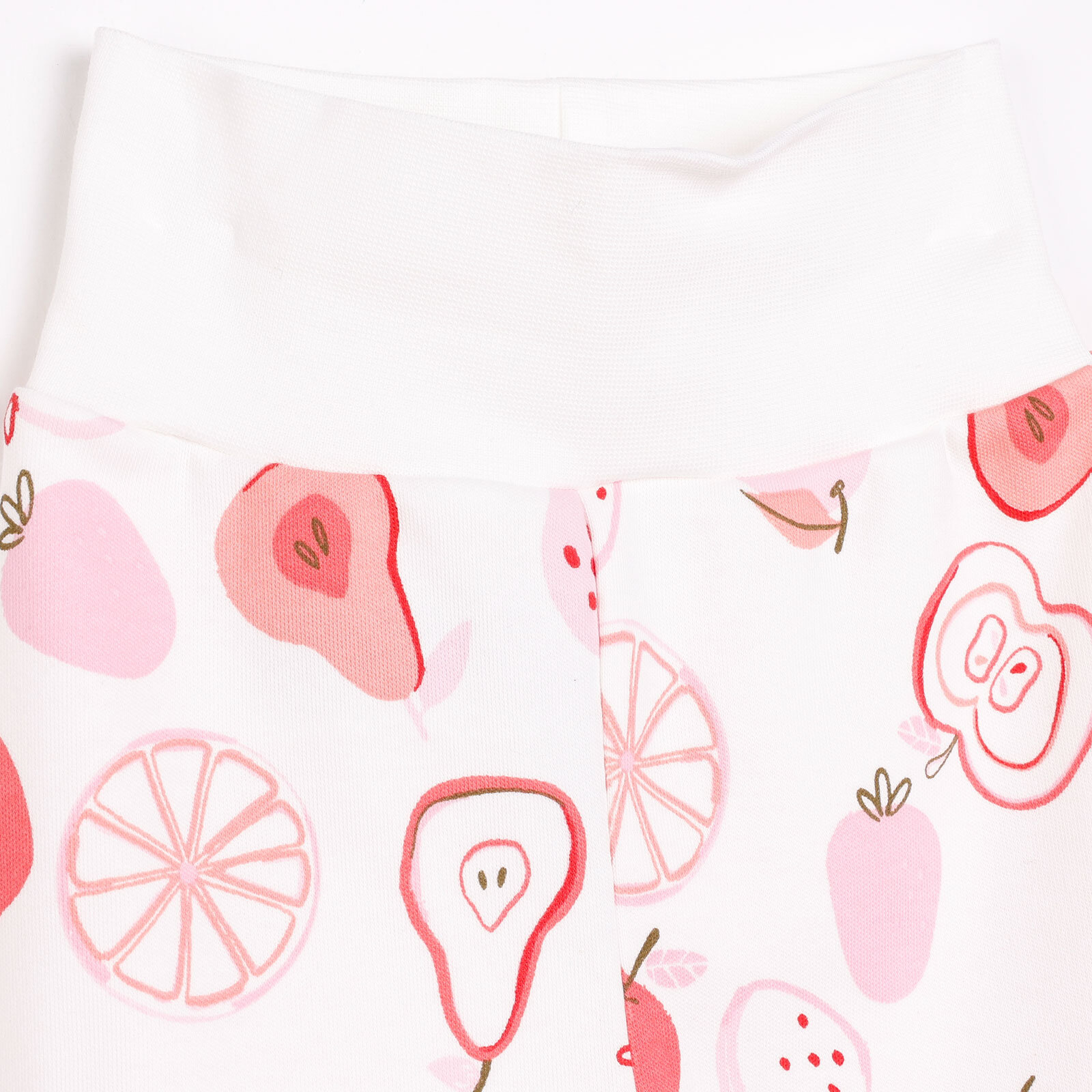 Yenidoğan Geniş Bel  Meyve Desenli 2li Patikli Alt Kız Bebek