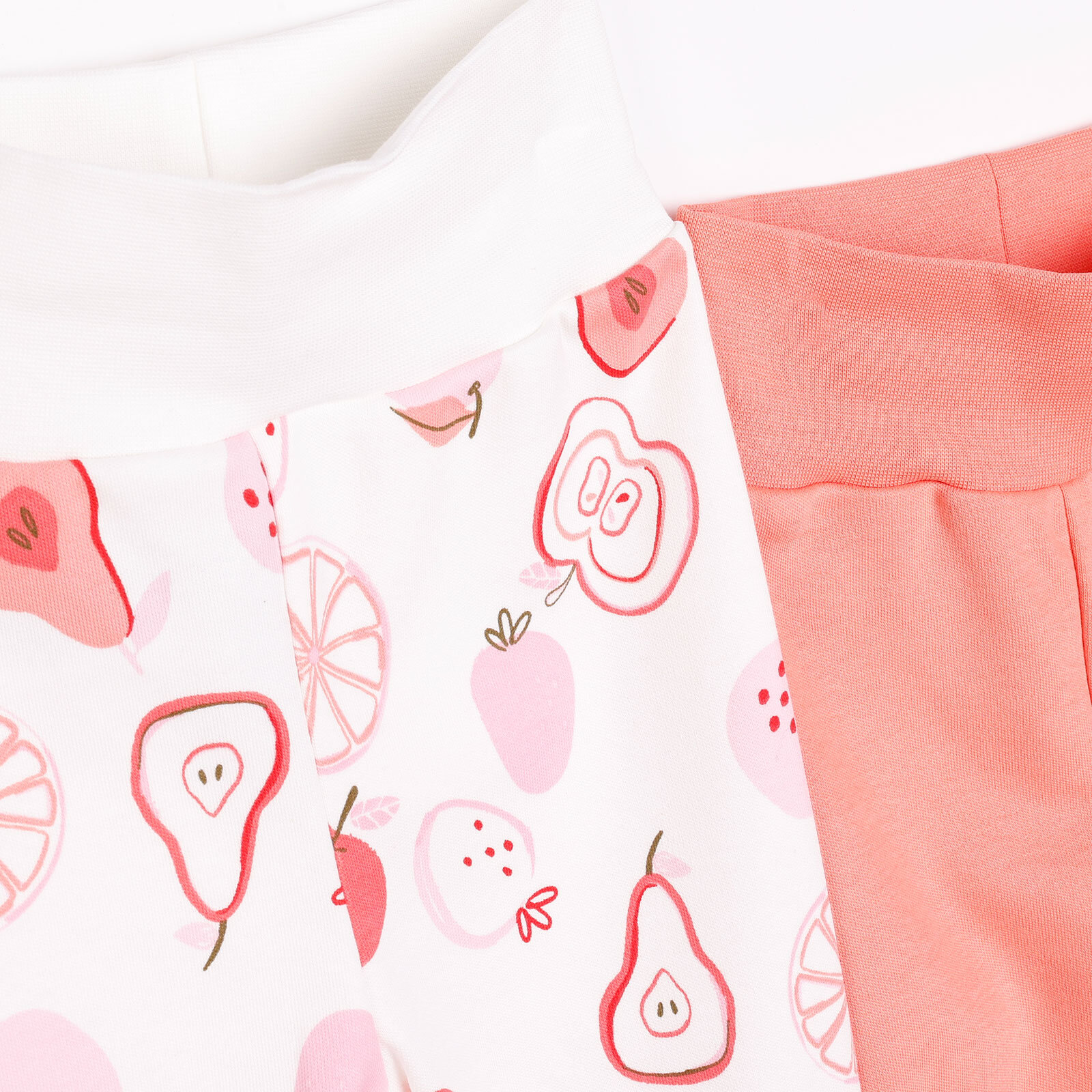 Yenidoğan Geniş Bel  Meyve Desenli 2li Patikli Alt Kız Bebek