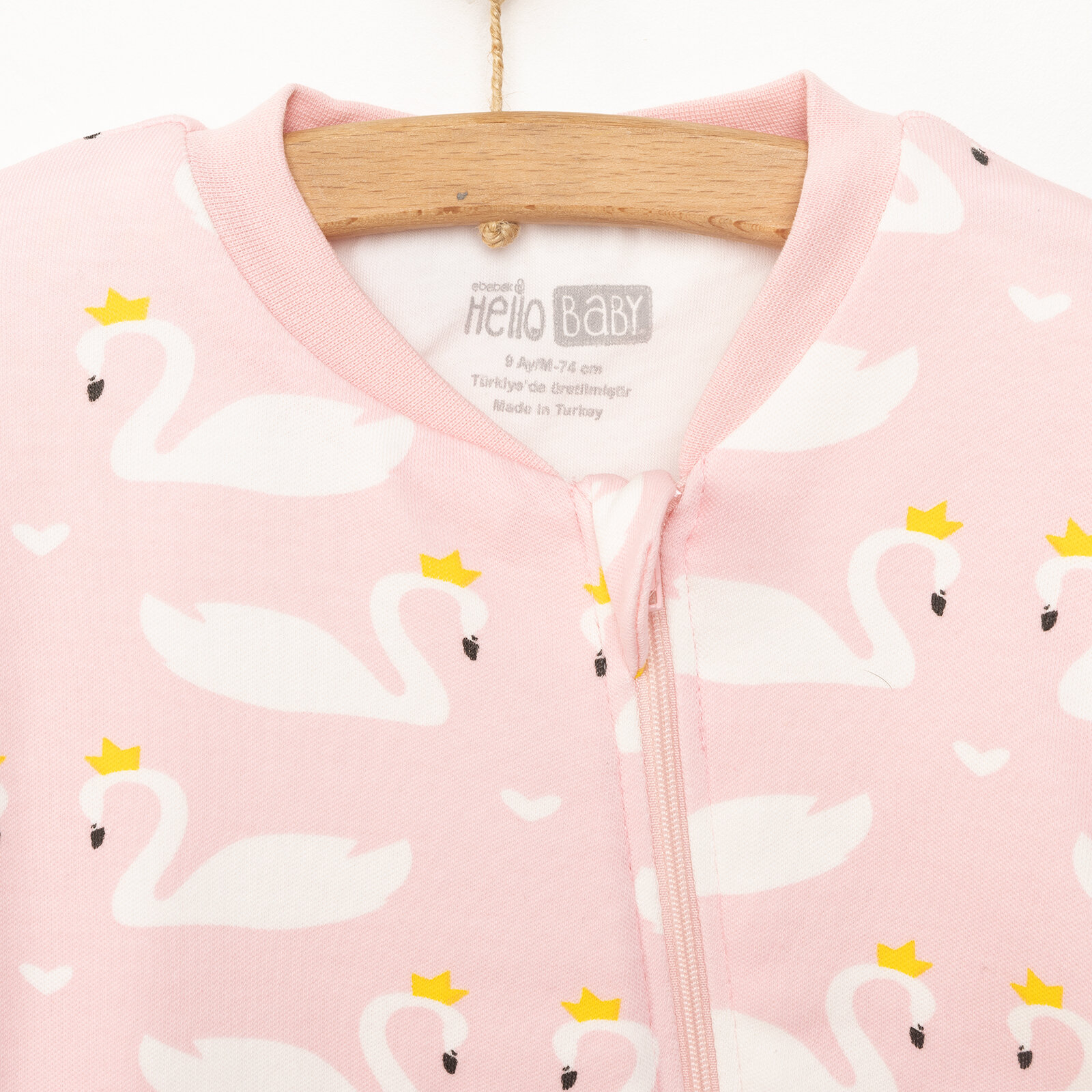 Kız Bebek Uyku Tulum İnterlok Fermuarlı 1 Tog Bisiklet Yaka Uzun Kol Kız Bebek Uyku Tulum İnterlok Fermuarlı 1 Tog Bisiklet Yaka Uzun Kol