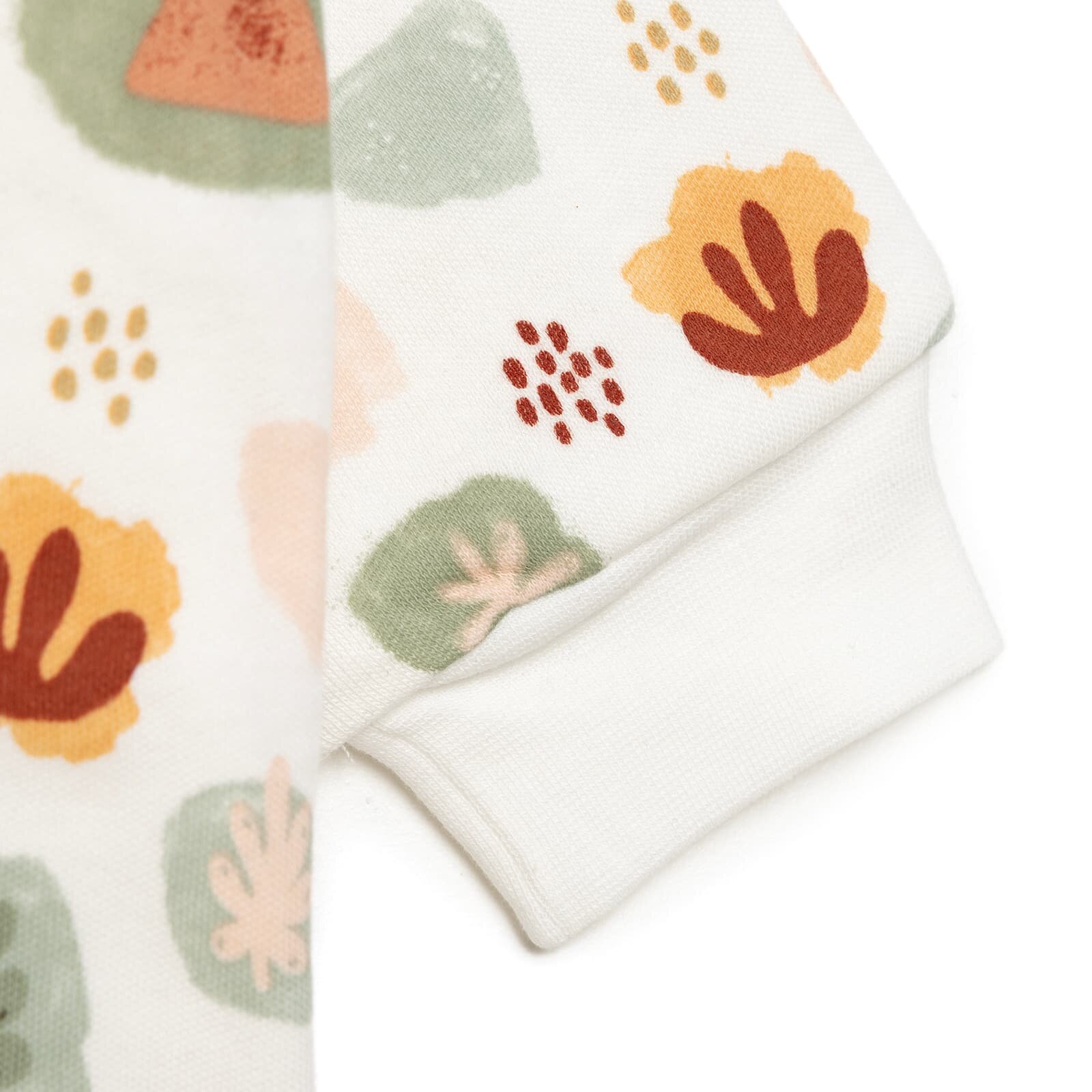 Erkek Bebek Uyku Tulum Araba Desenli İnterlok Fermuarlı 2 Tog Bisiklet Yaka Uzun Kol Bej