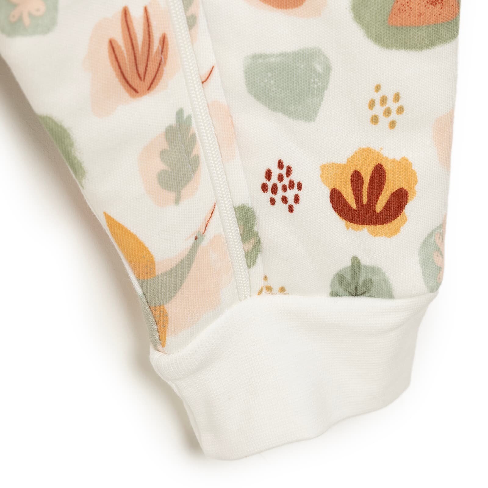 Erkek Bebek Uyku Tulum Araba Desenli İnterlok Fermuarlı 2 Tog Bisiklet Yaka Uzun Kol Bej