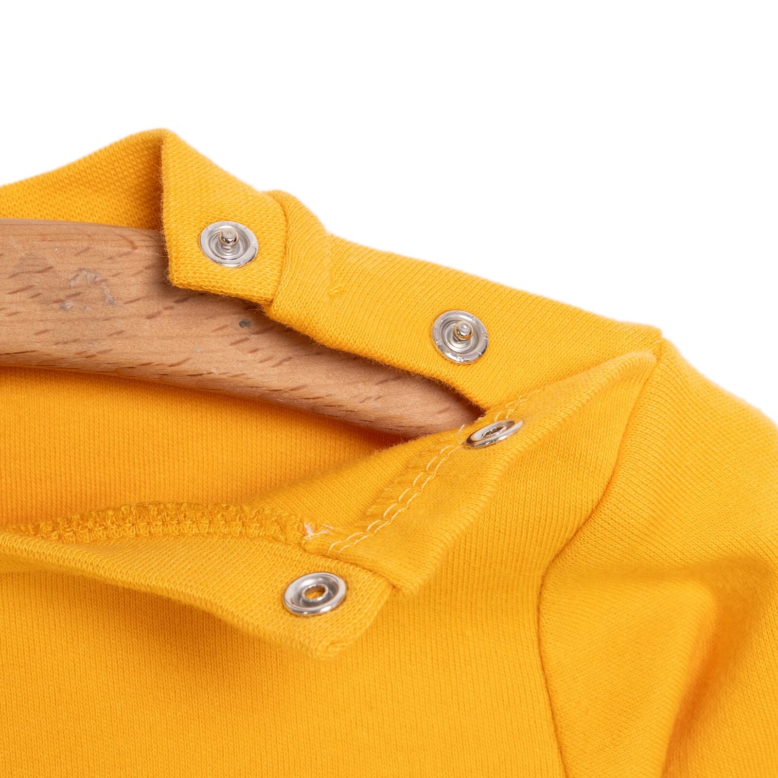 Unisex Tişört İnterlok Çıtçıtlı Bisiklet Yaka Uzun Kol