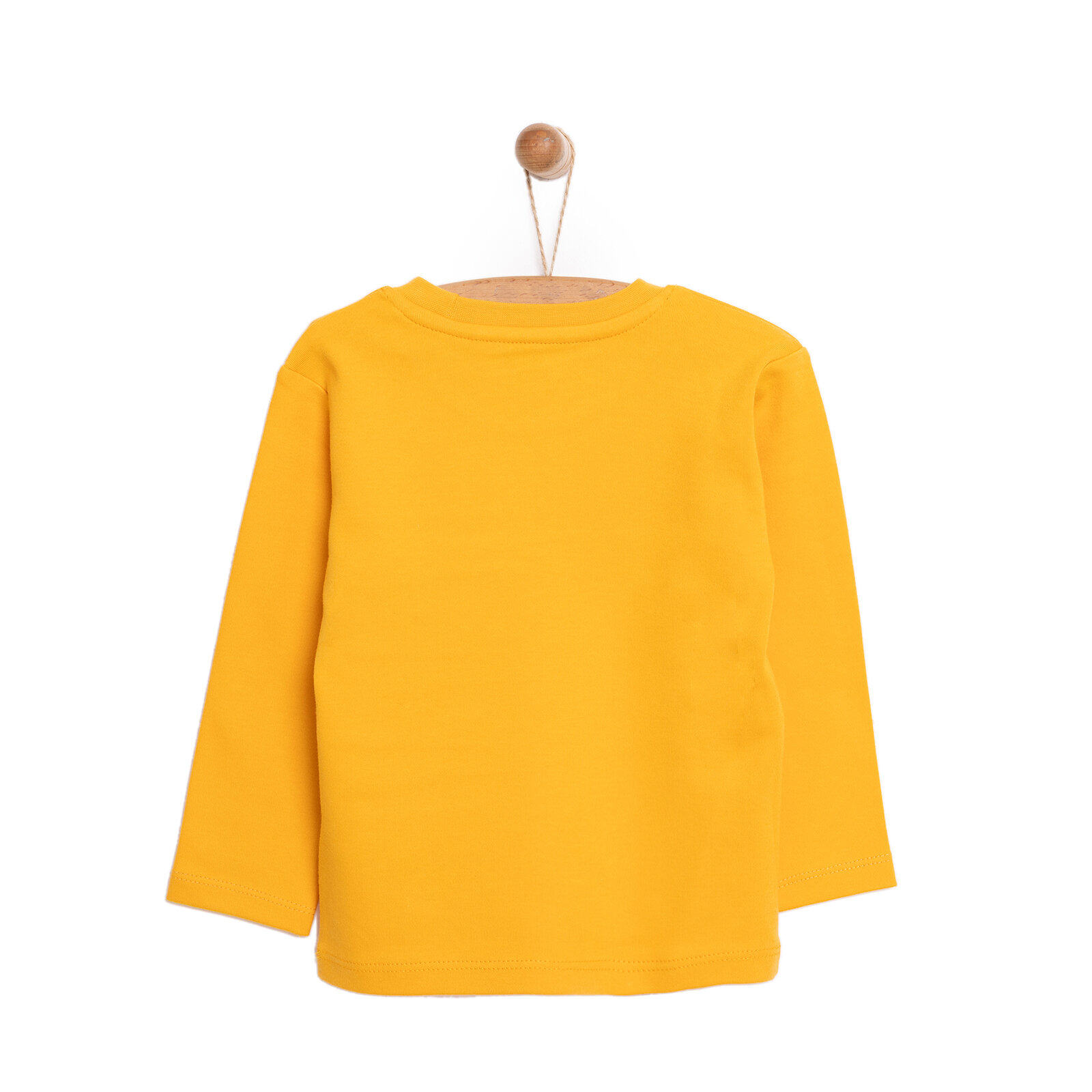 Unisex Tişört İnterlok Çıtçıtlı Bisiklet Yaka Uzun Kol