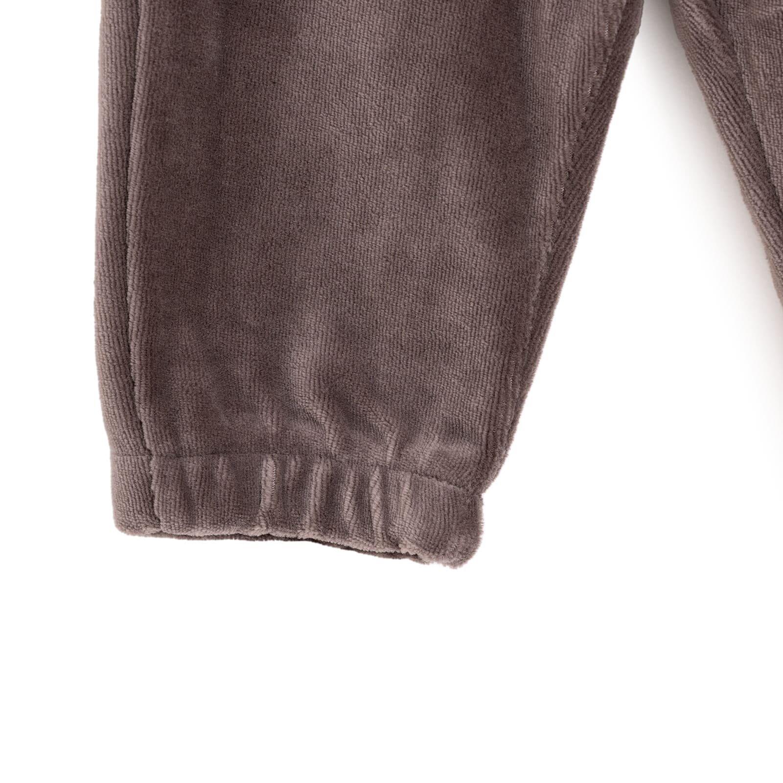 Erkek Bebek Eşofman Alt Fitilli Kadife Örme Lastikli Paça