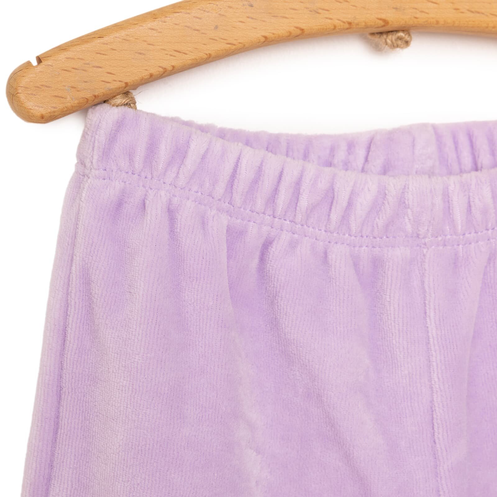 Kız Bebek Eşofman Alt Fitilli Kadife Örme Kumaş Lastikli Paça