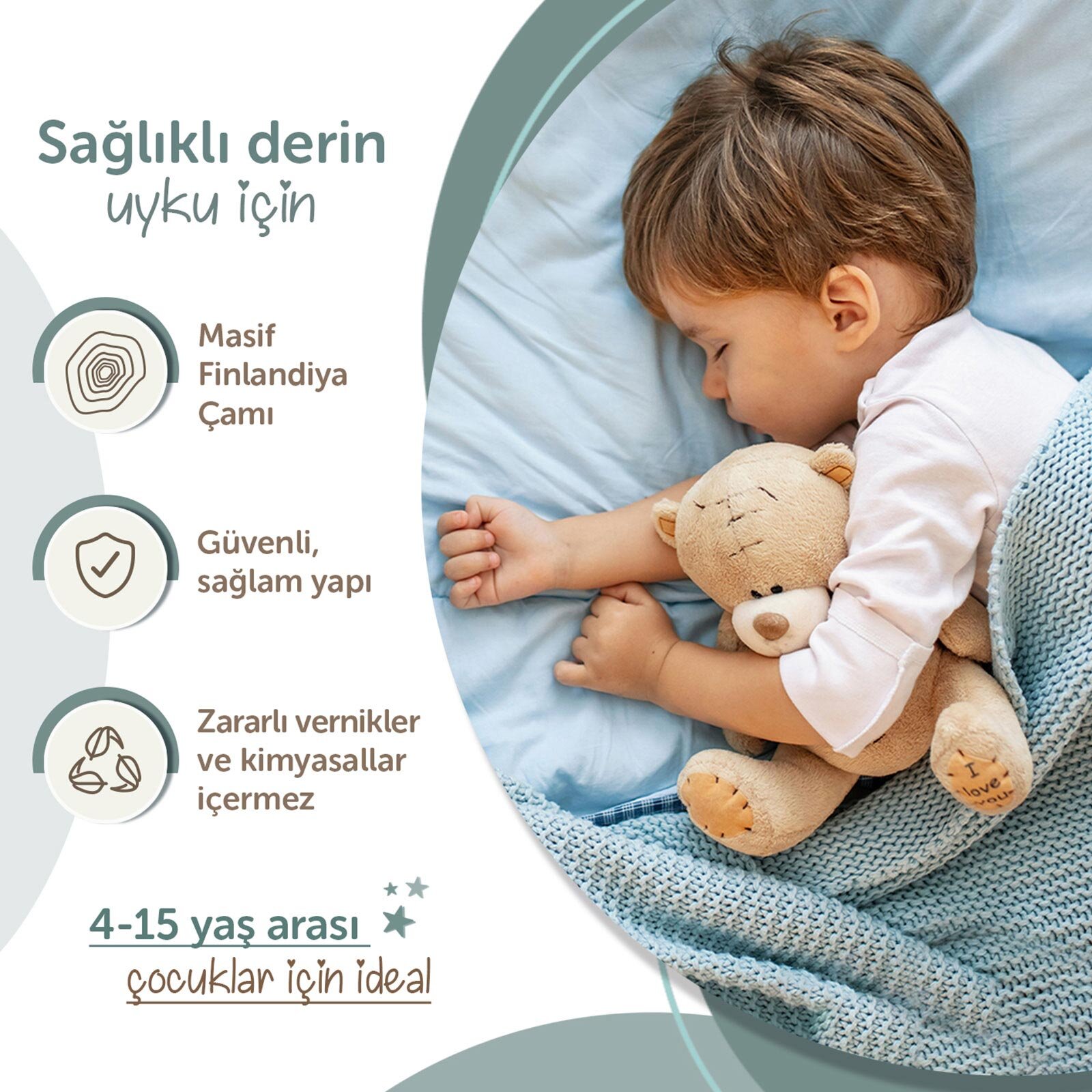 Arkası Çatılı Montessori Karyola 90x190 cm Arkası Çatılı Montessori Karyola 90x190 cm