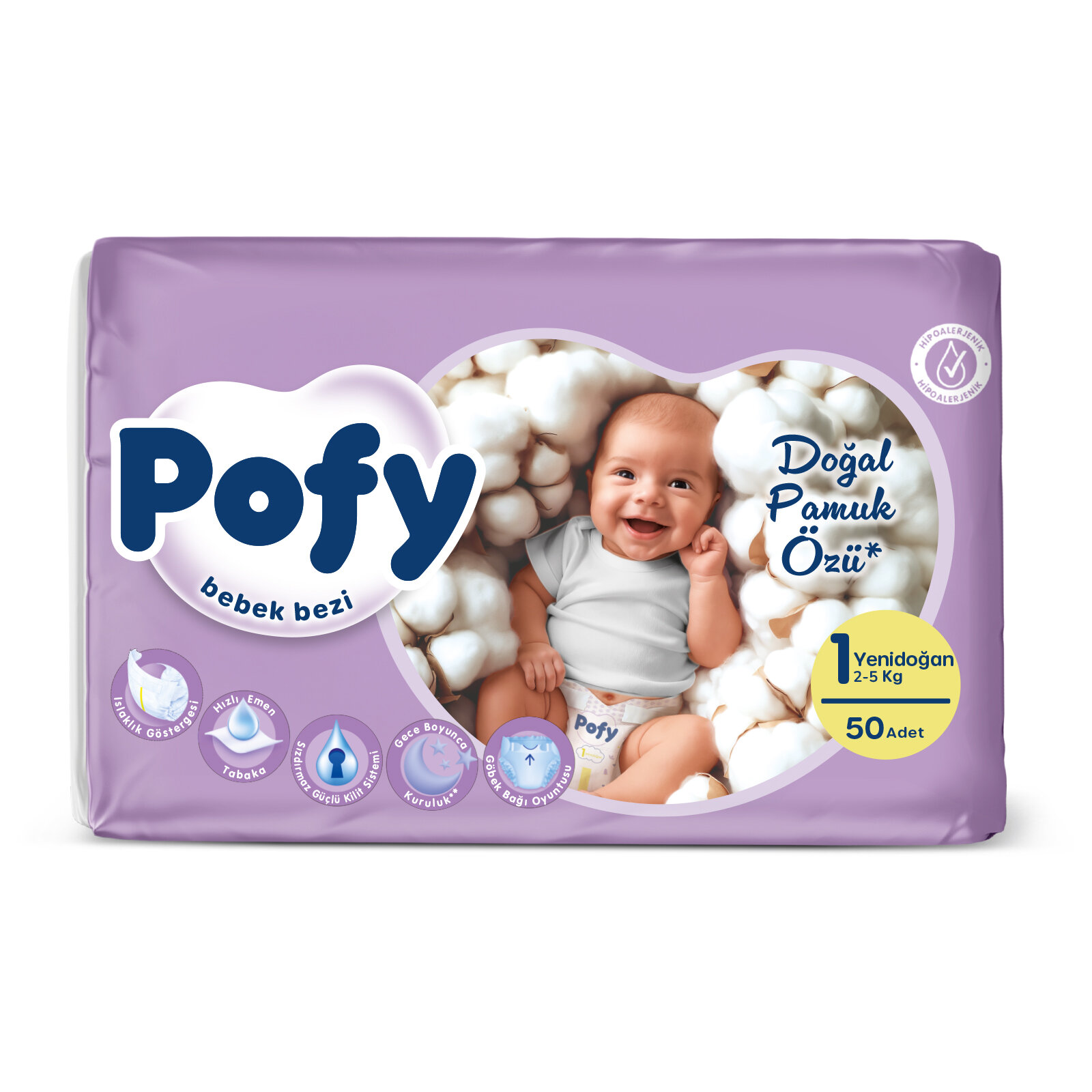 Yenidoğan 1 Bebek Bezi 2-5 kg 50 Adet Yenidoğan 1 Bebek Bezi 2-5 kg 50 Adet