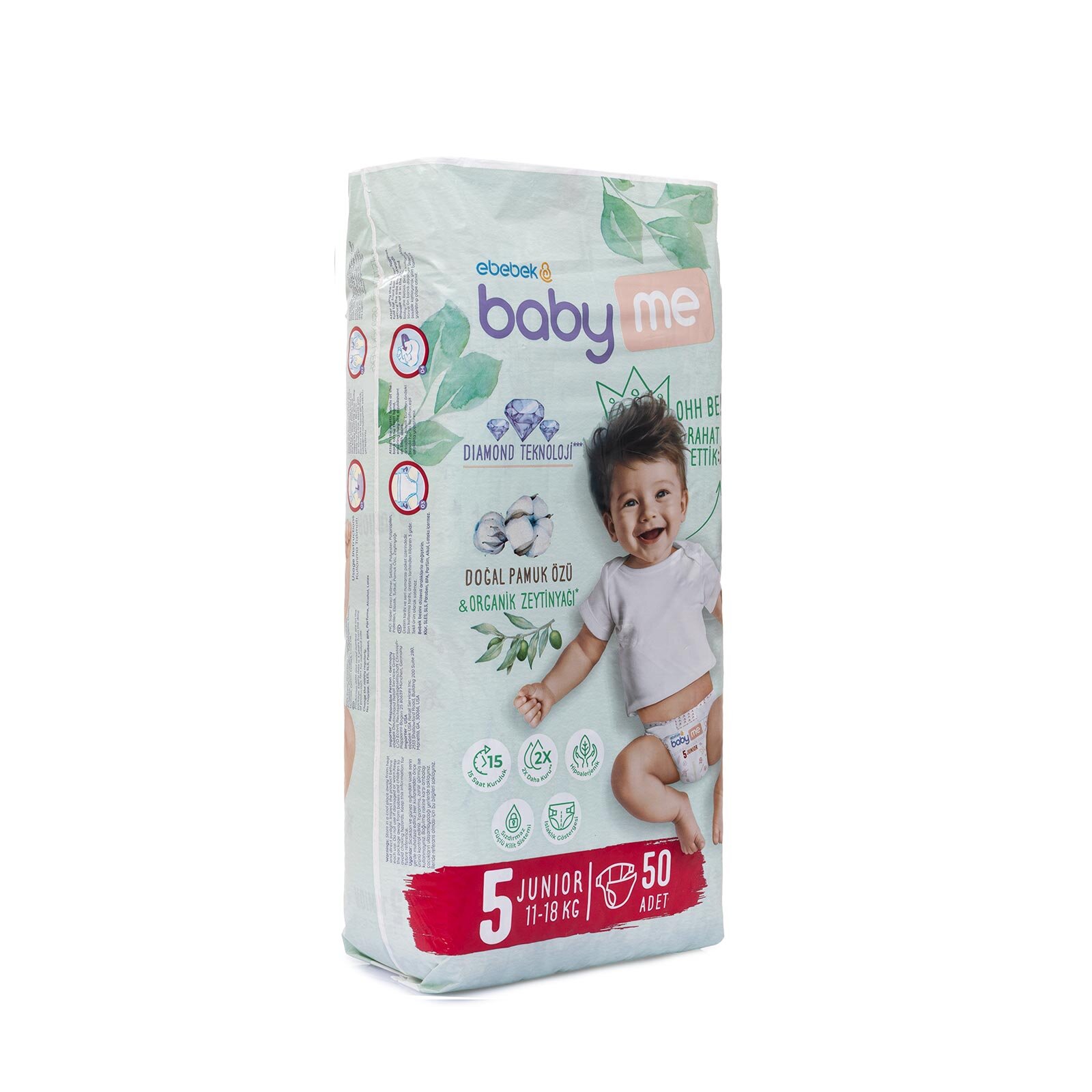 Junior 5 Numara Bebek Bezi 11-18 kg 50 Adet Junior 5 Numara Bebek Bezi 11-18 kg 50 Adet